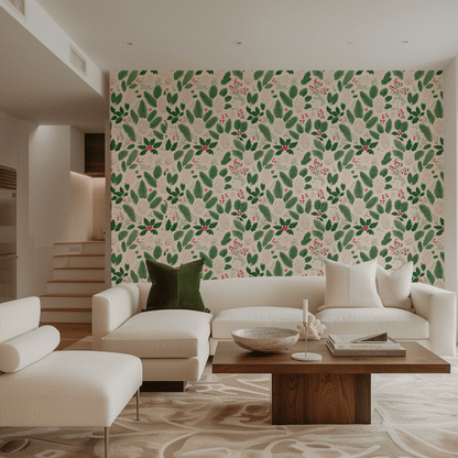 Peppermint Pine Wallpaper - Painted Paper
