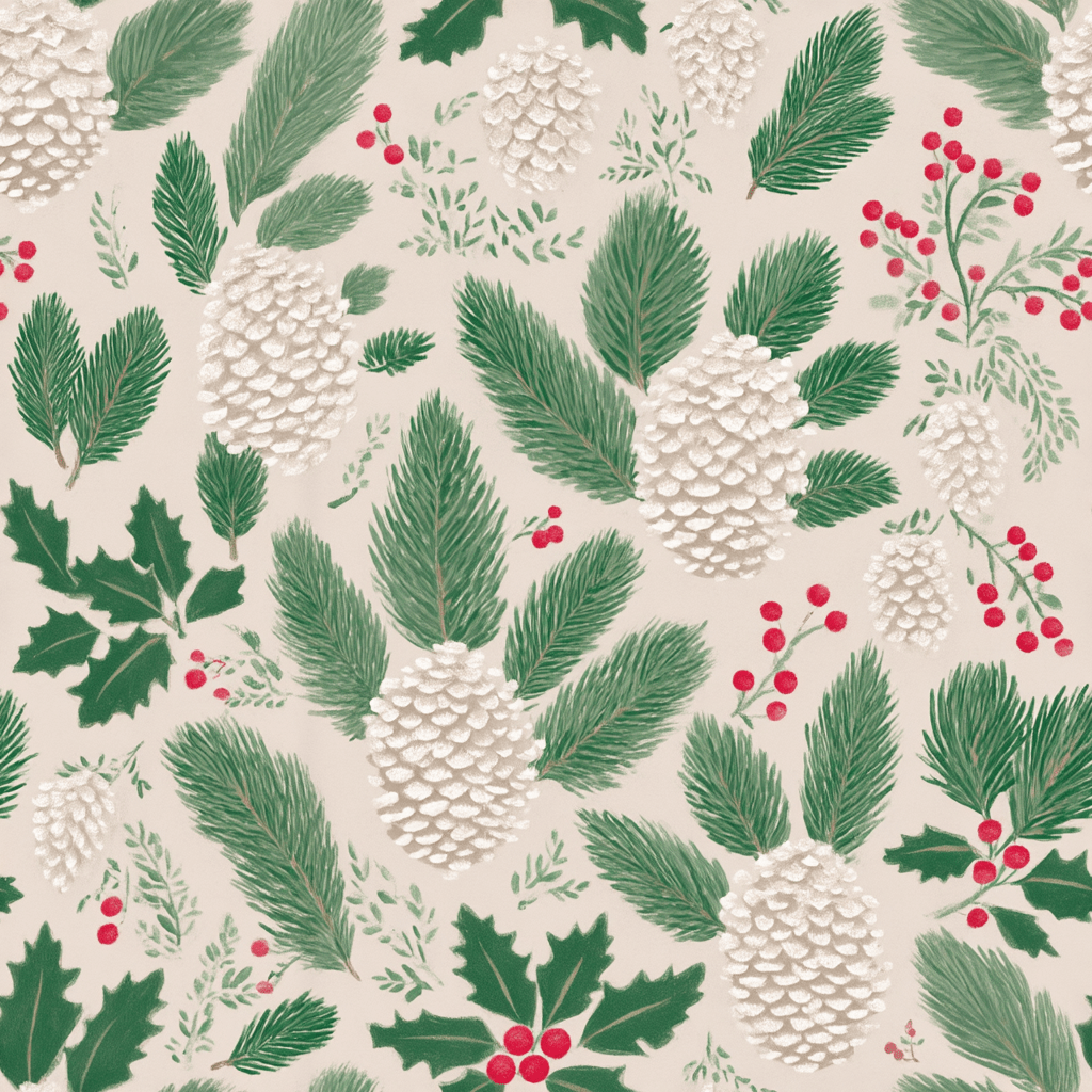 Peppermint Pine Wallpaper - Painted Paper
