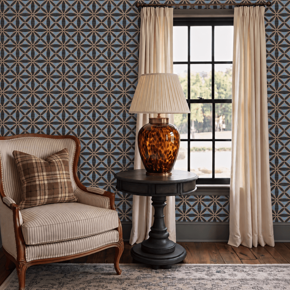 Perfectly Aligned Faux Grasscloth Wallpaper - Painted Paper