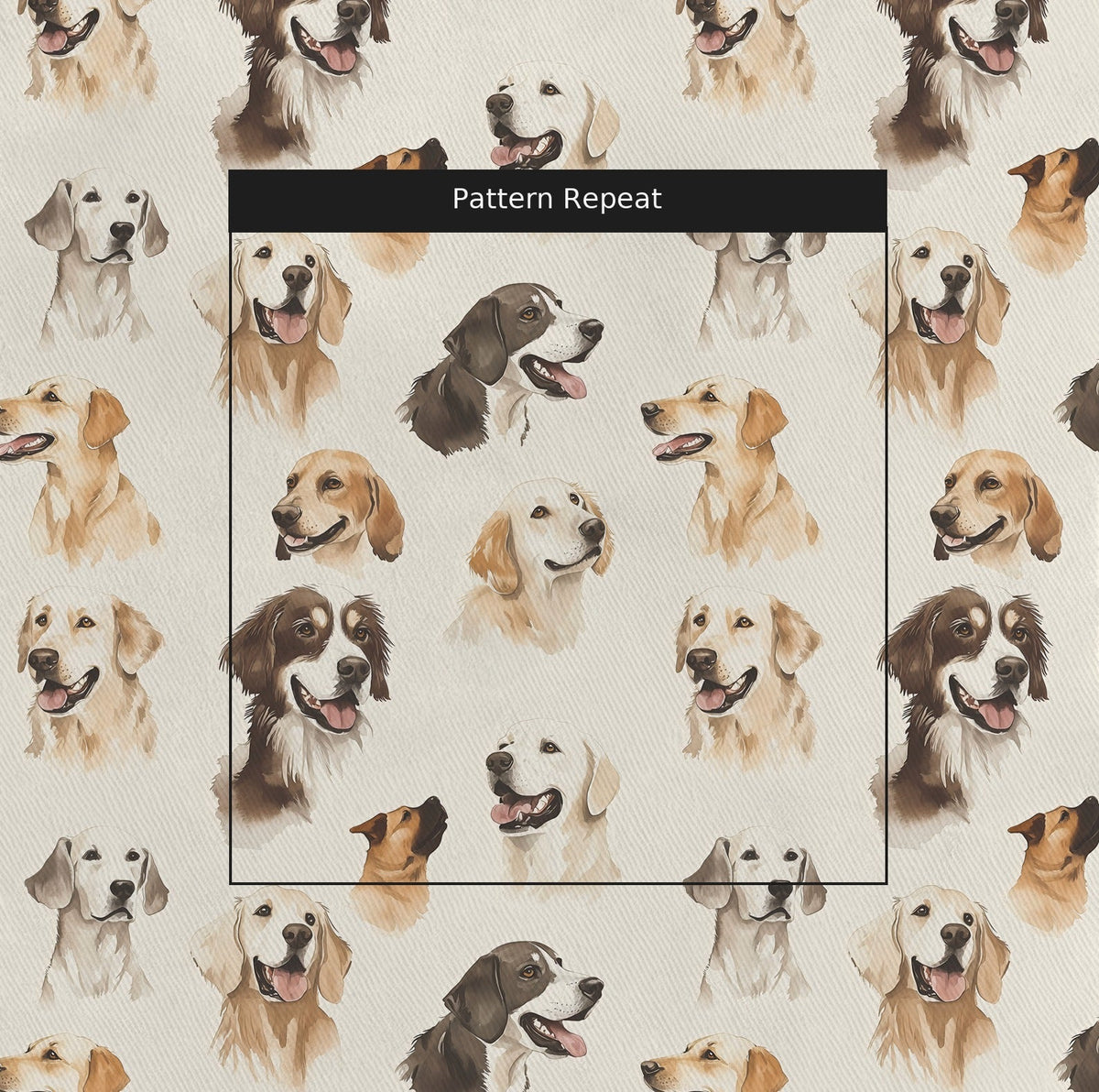 Pet Portraits - Fabric - Painted Paper