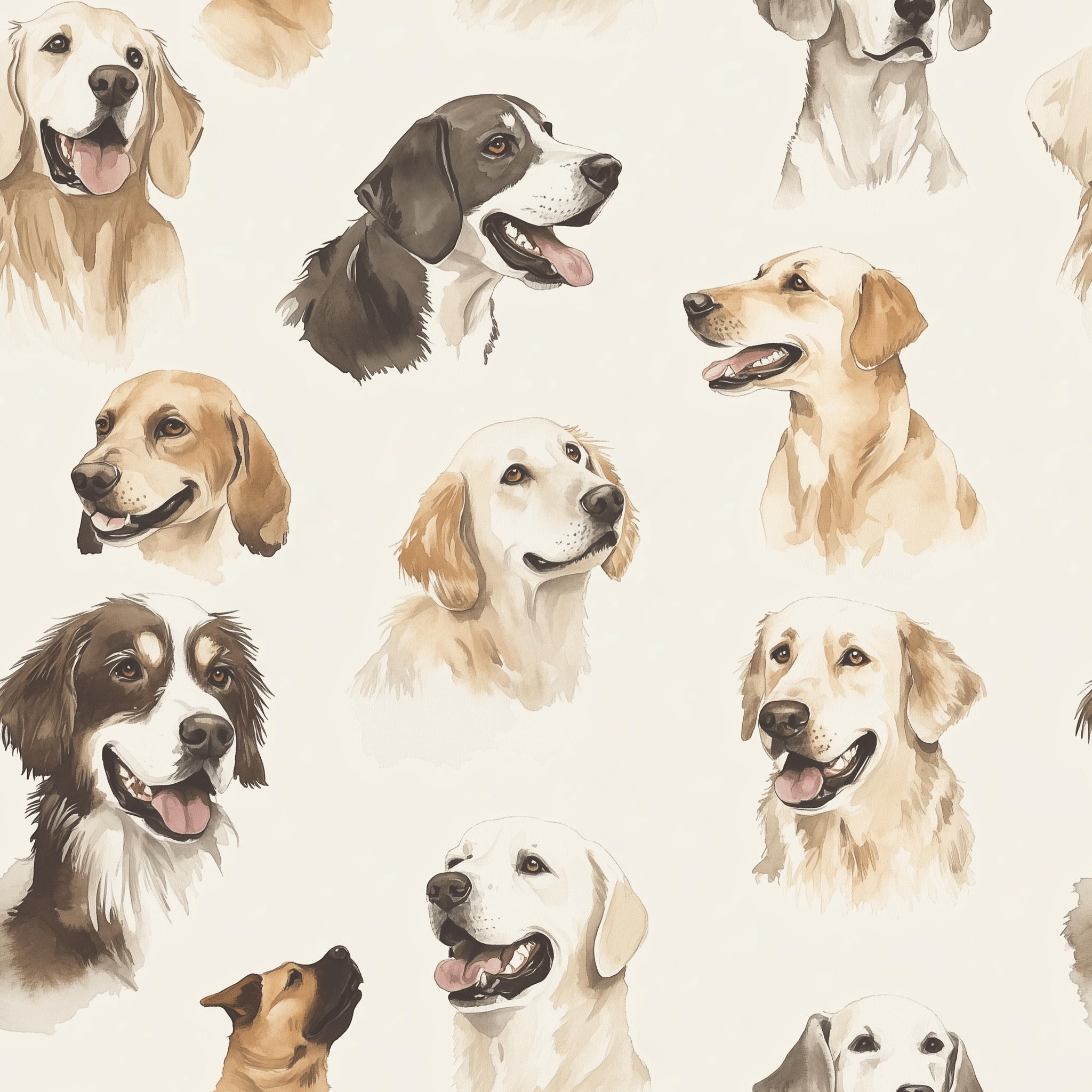 Pet Portraits Wallpaper - Painted Paper