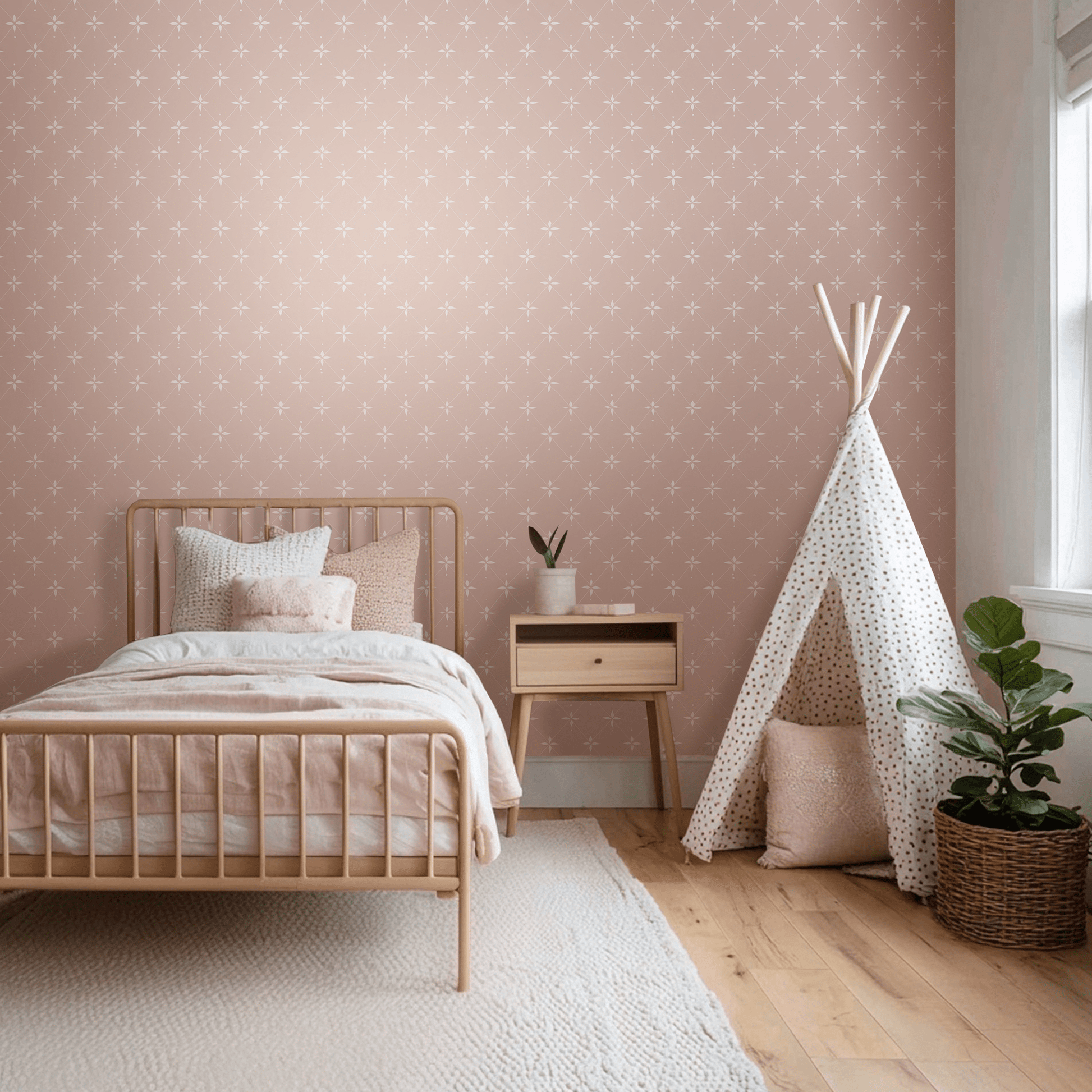 Petal Lattice Wallpaper - Painted Paper
