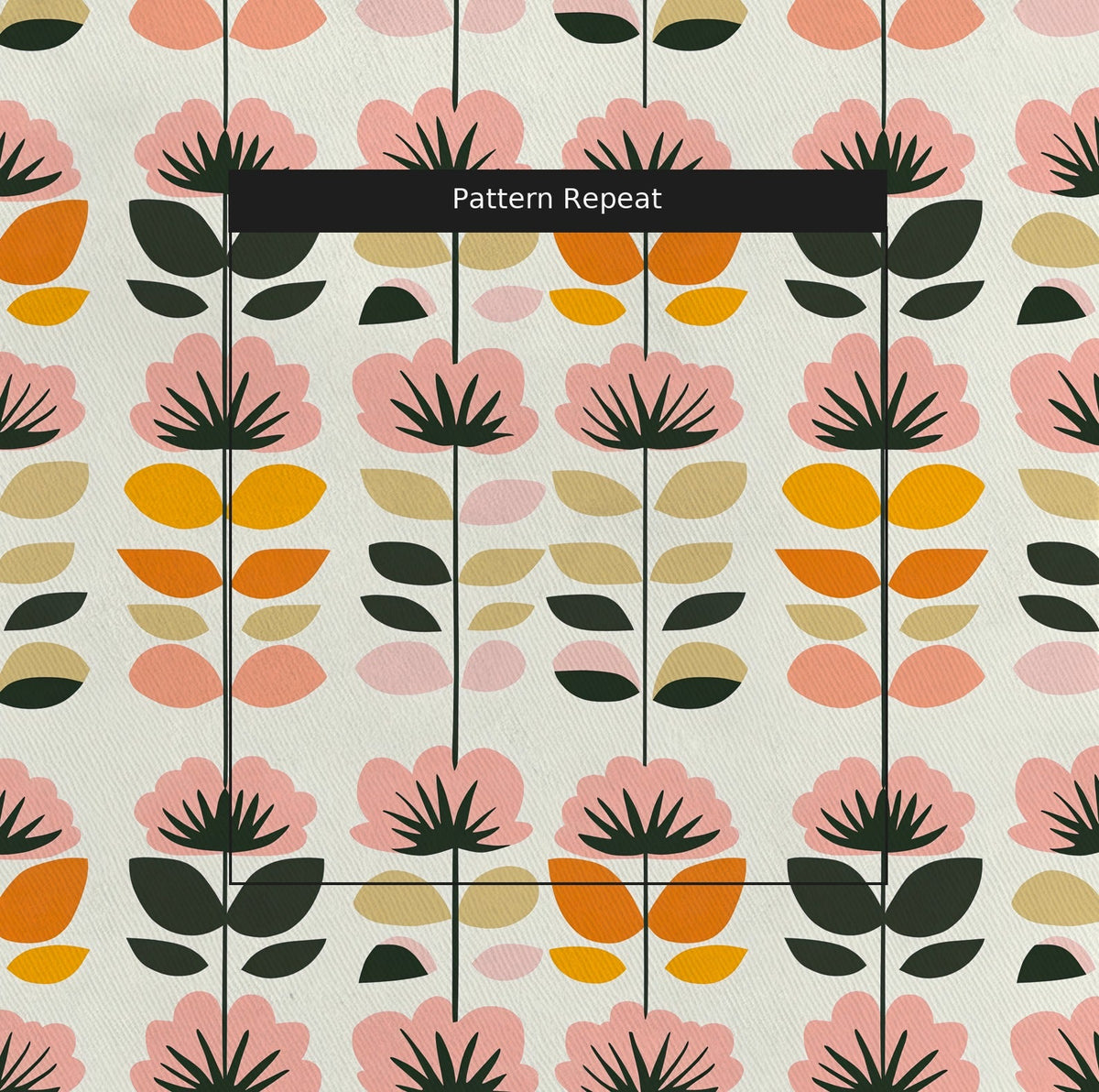 Petal Power - Fabric - Painted Paper