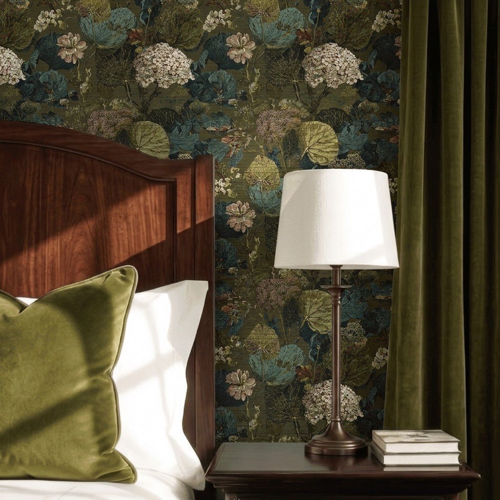 Petalwood Faux Grasscloth Wallpaper - Painted Paper
