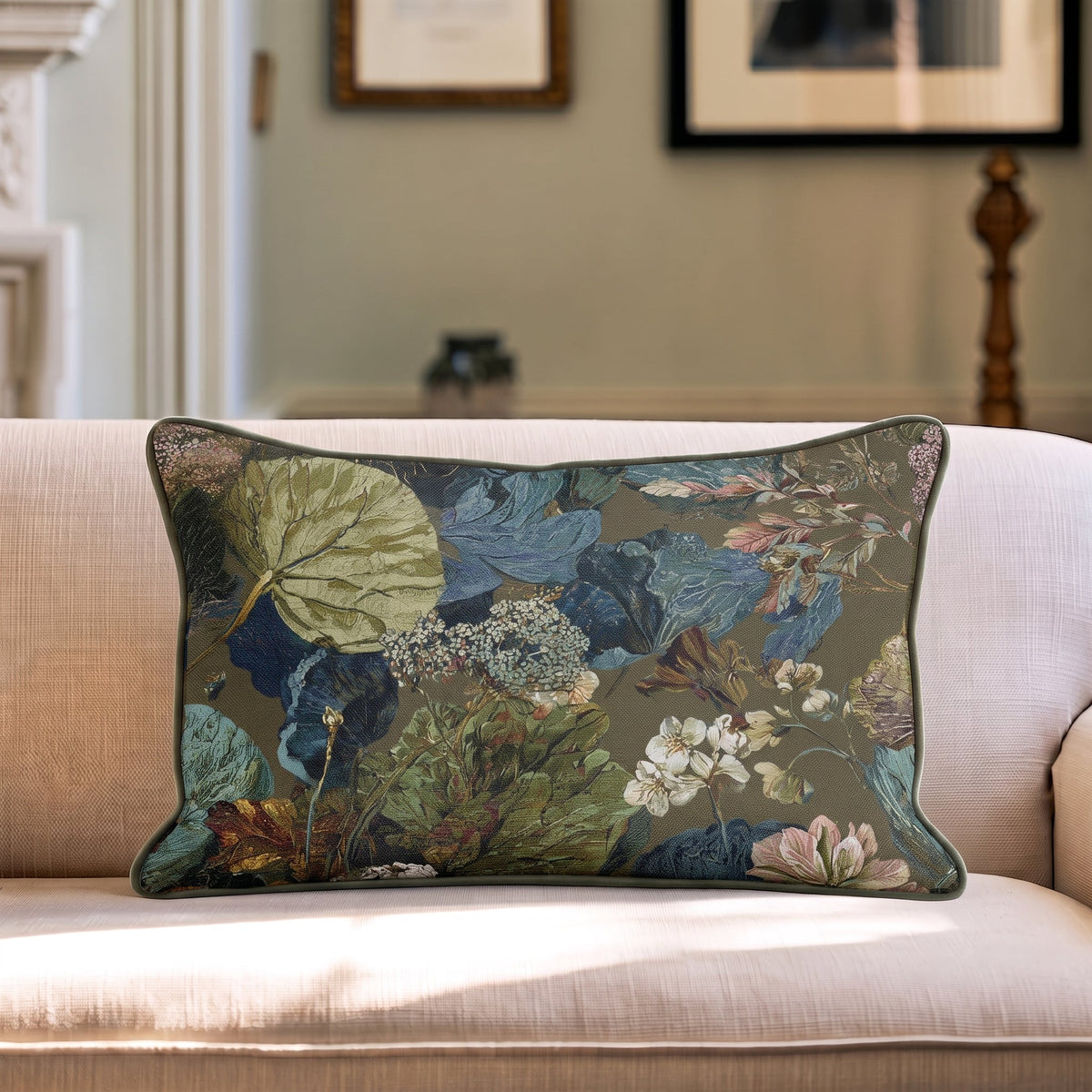 Petalwood Throw Pillow - Painted Paper