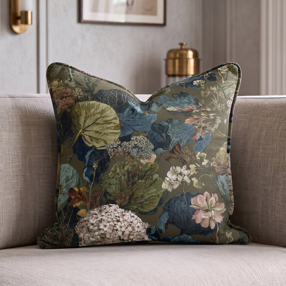 Petalwood Throw Pillow - Painted Paper