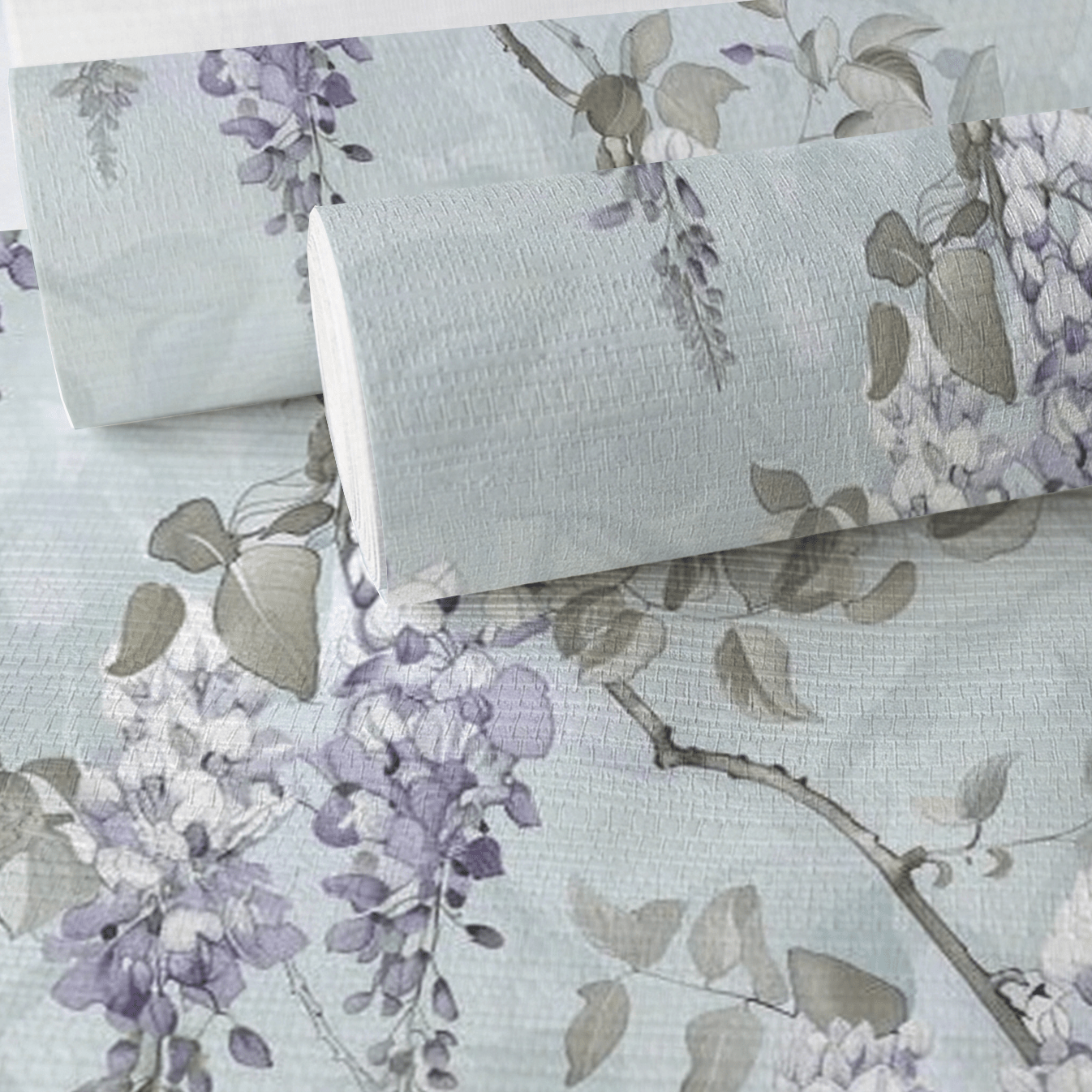 Philipa Floral Faux Grasscloth Wallpaper - Painted Paper