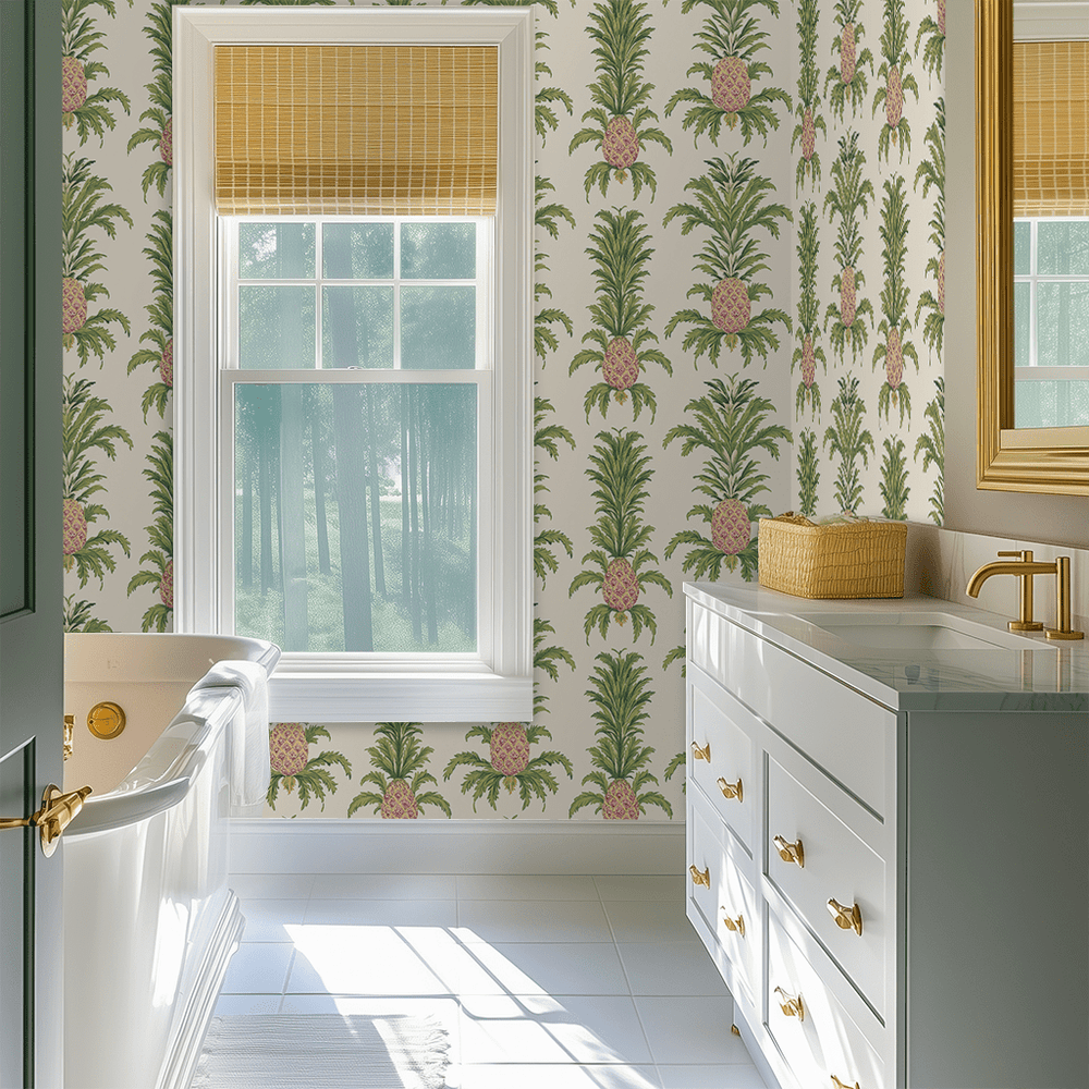 Pineapple Parade Wallpaper - Painted Paper
