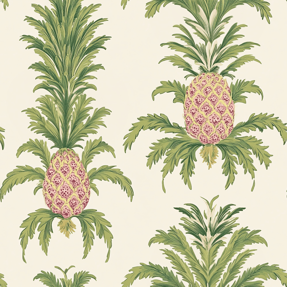 Pineapple Parade Wallpaper - Painted Paper