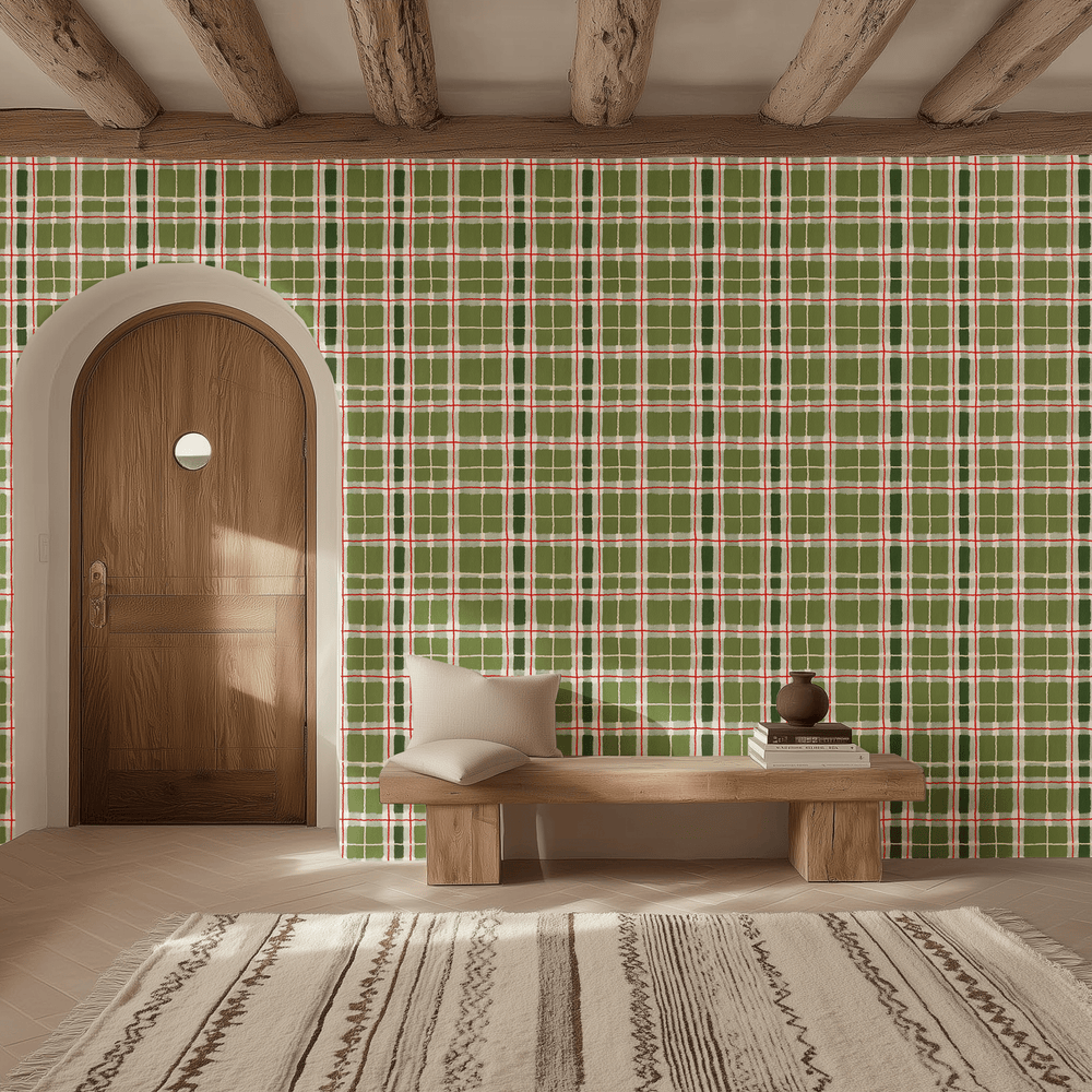 Pinehurst Plaid Wallpaper - Painted Paper
