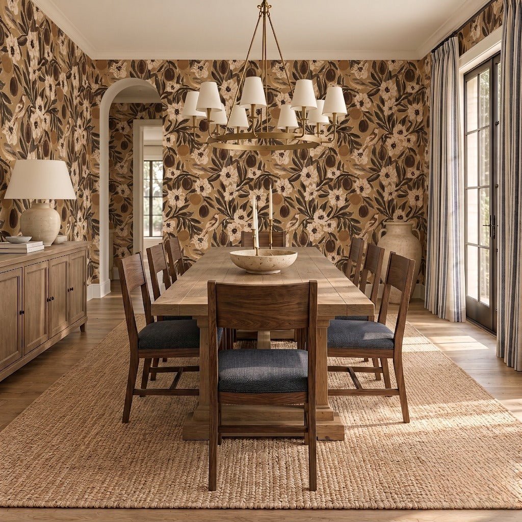 Plum & Sparrow Wallpaper - Painted Paper