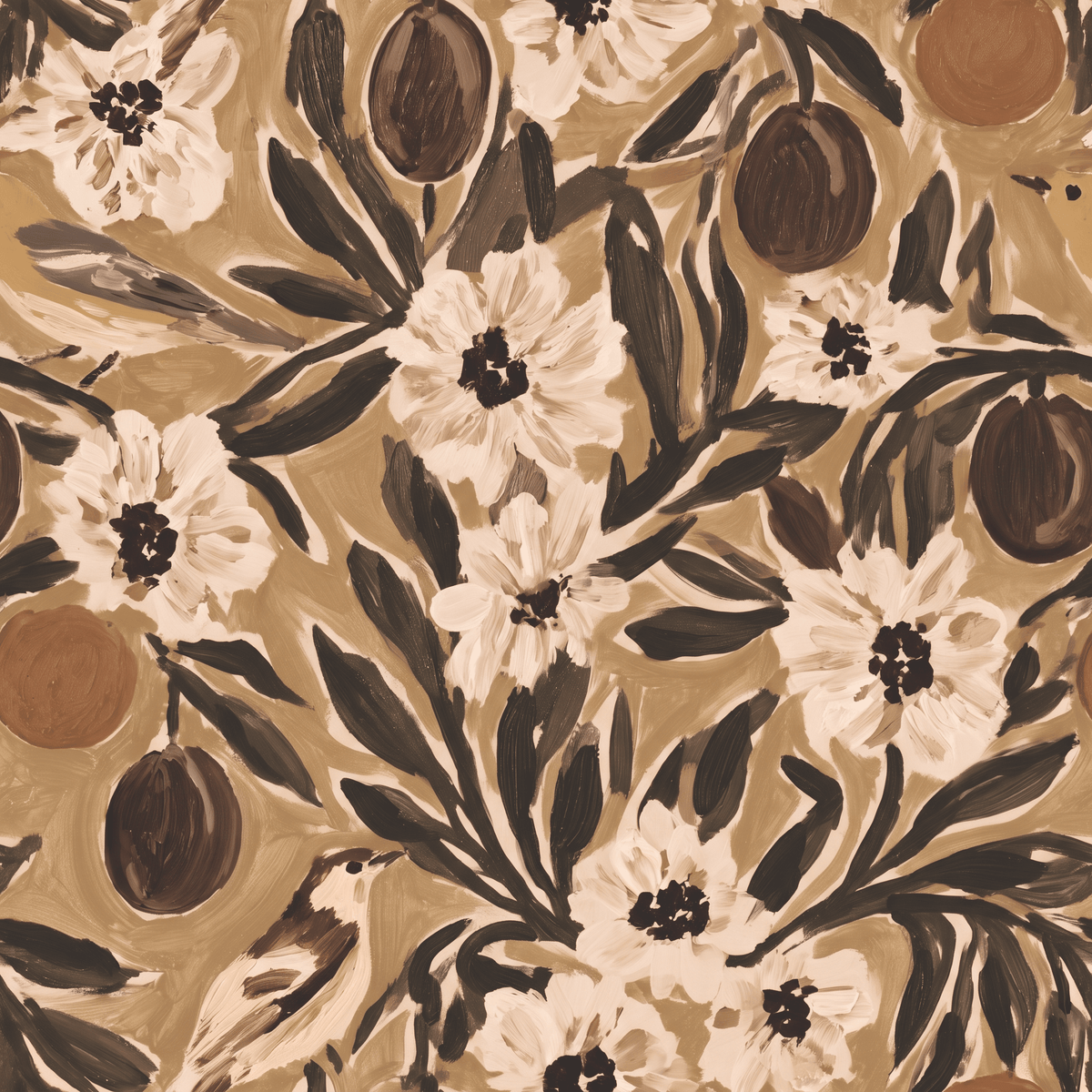 Plum & Sparrow Wallpaper - Painted Paper