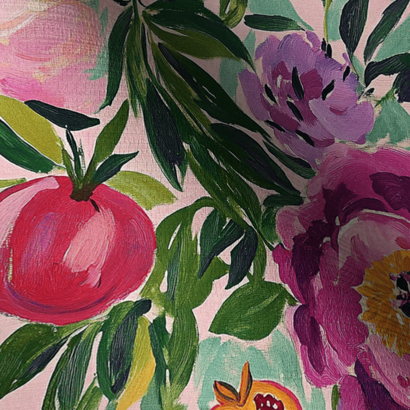 Pommes Faux Grasscloth Wallpaper - Painted Paper