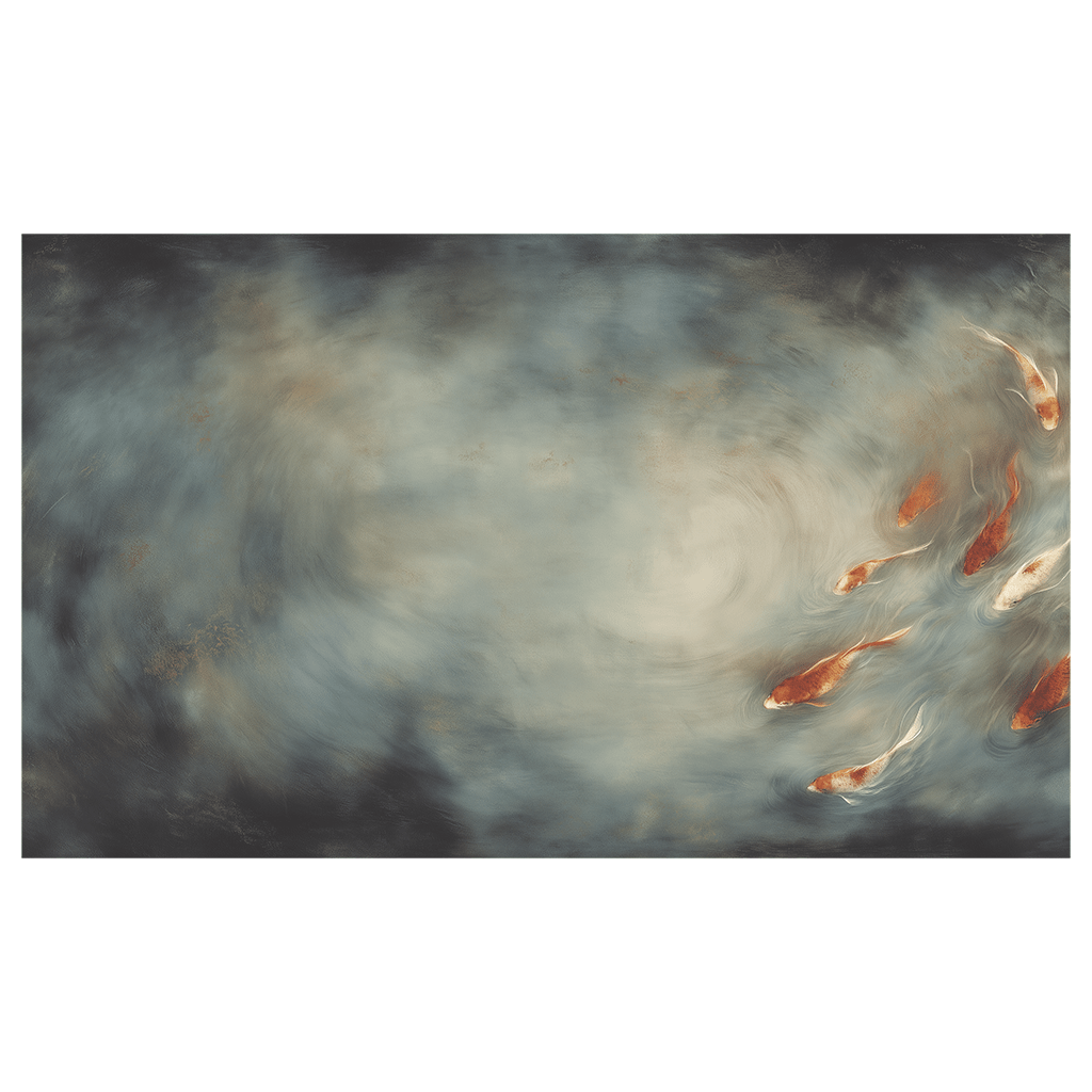 Pond Flow - Tapestry - Painted Paper