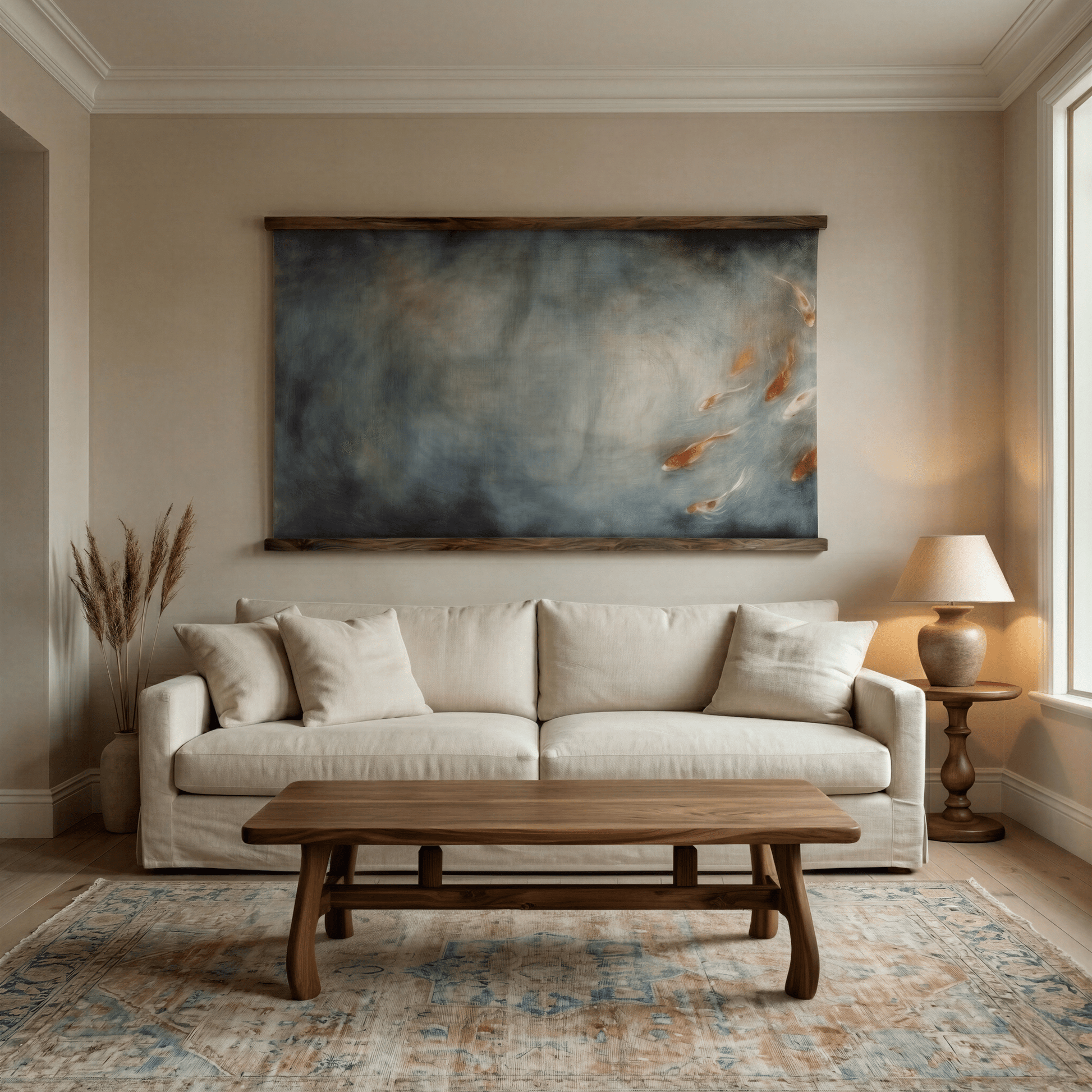 Pond Flow - Tapestry - Painted Paper