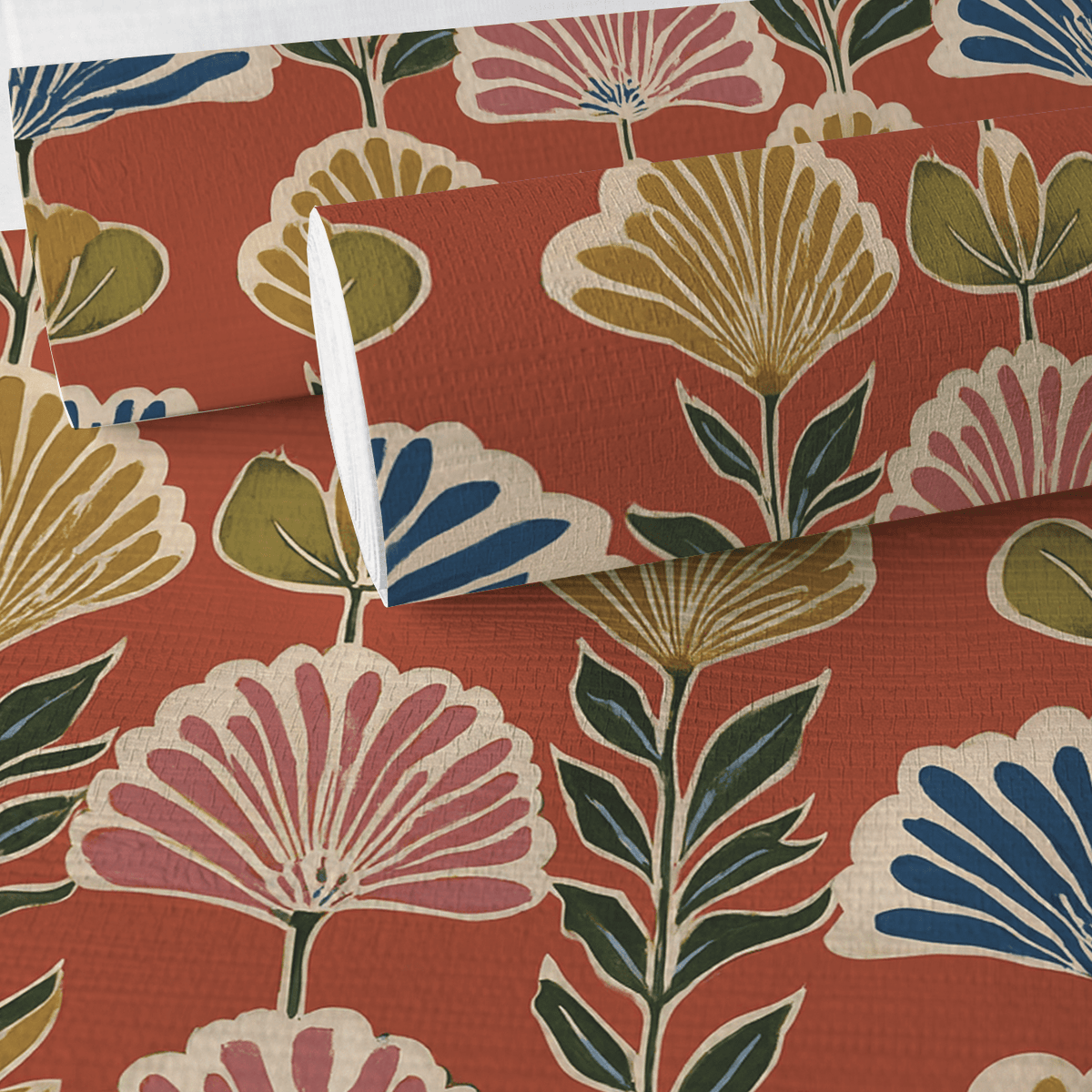 Positano Sunsets Faux Grasscloth Wallpaper - Painted Paper