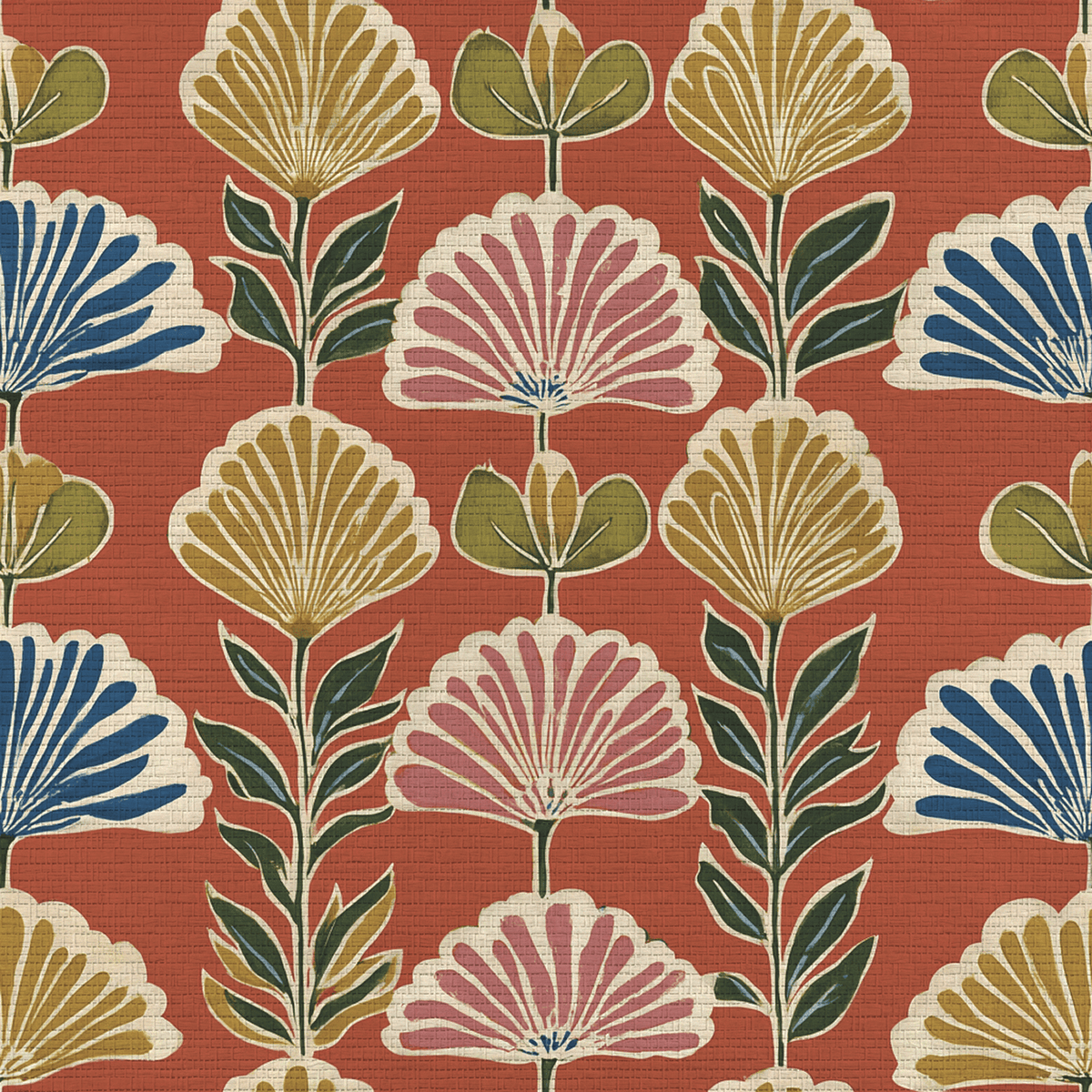 Positano Sunsets Faux Grasscloth Wallpaper - Painted Paper