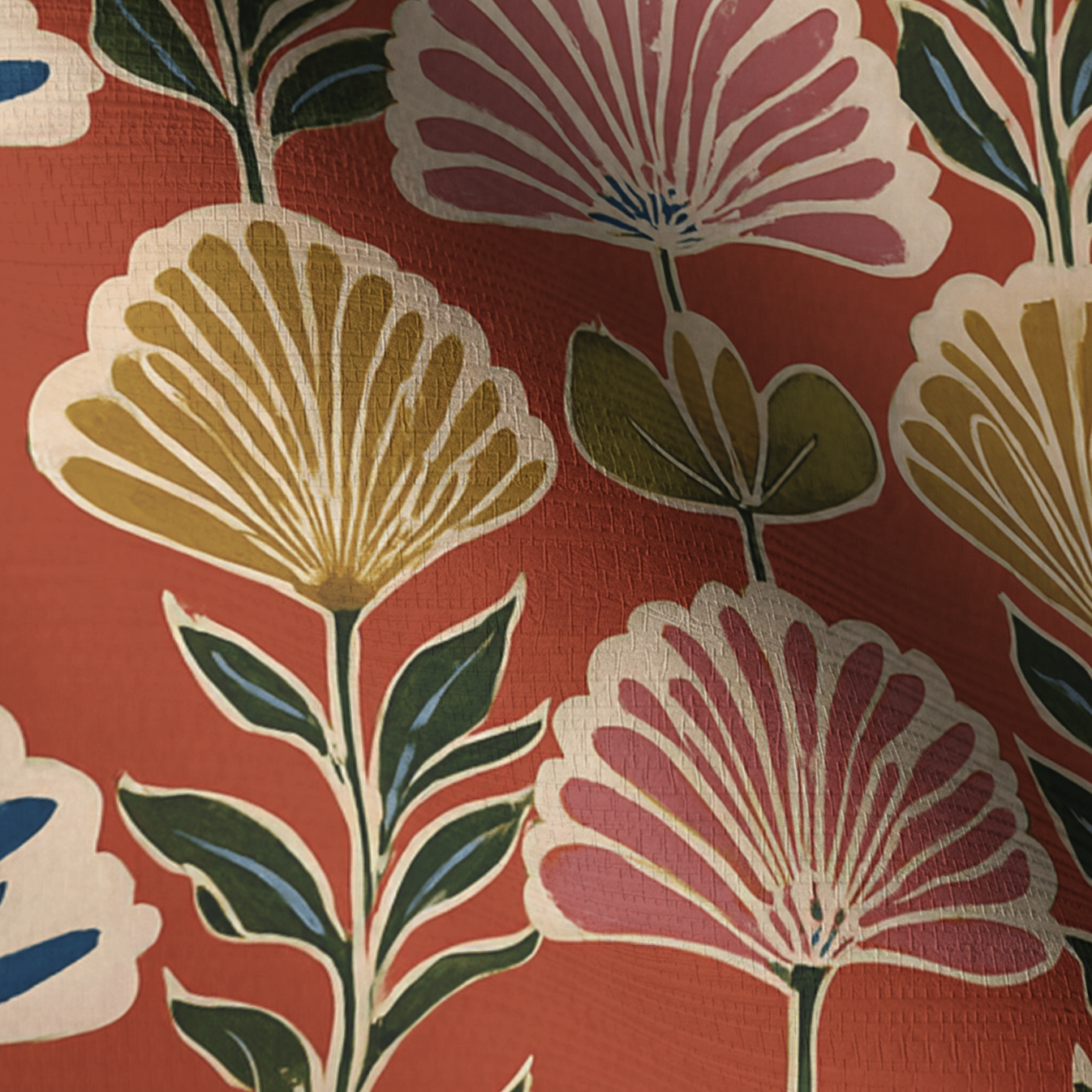 Positano Sunsets Faux Grasscloth Wallpaper