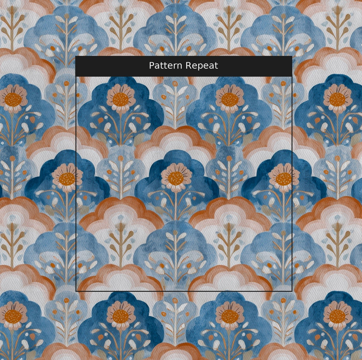 Posy - Fabric - Painted Paper
