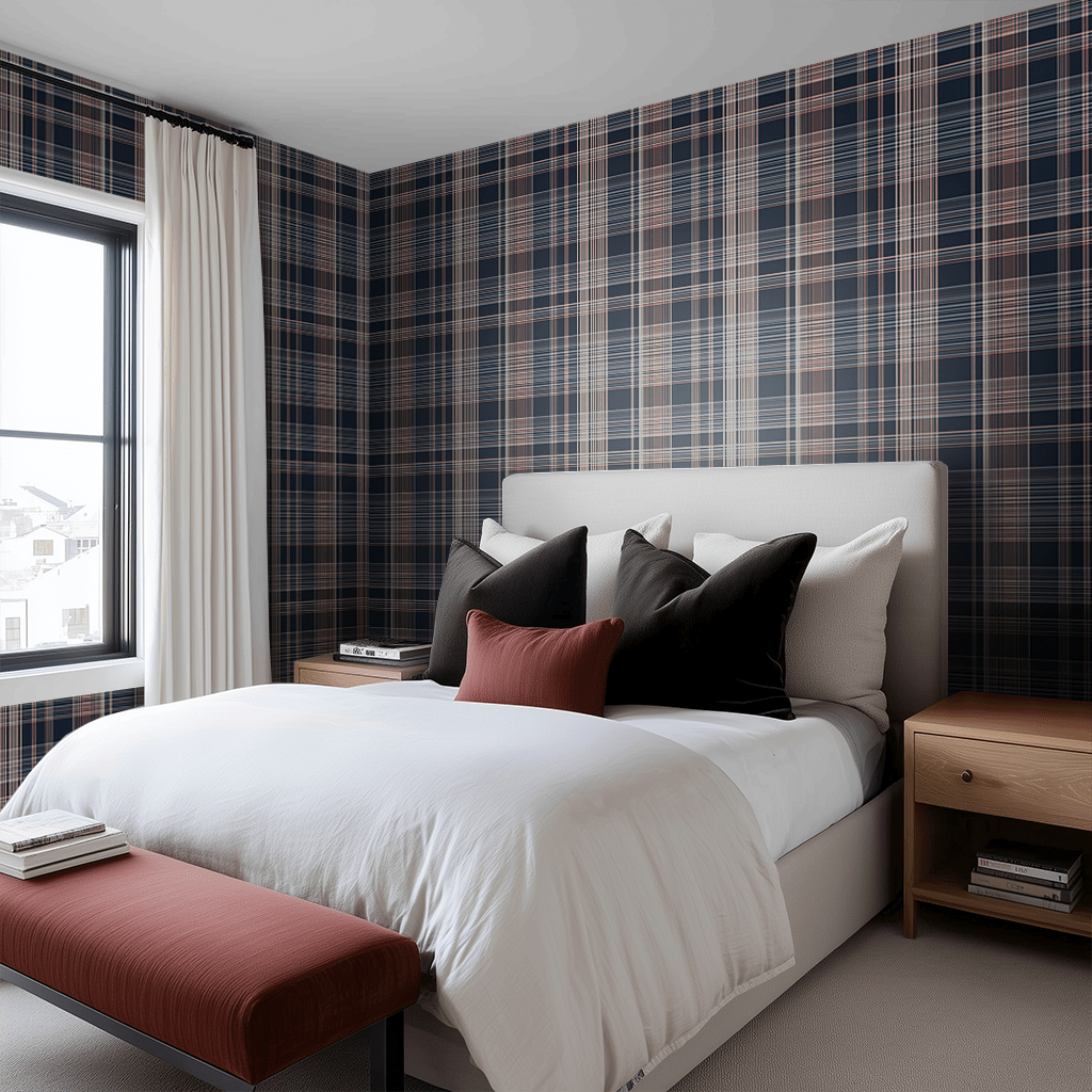 Prescott Plaid Wallpaper - Painted Paper
