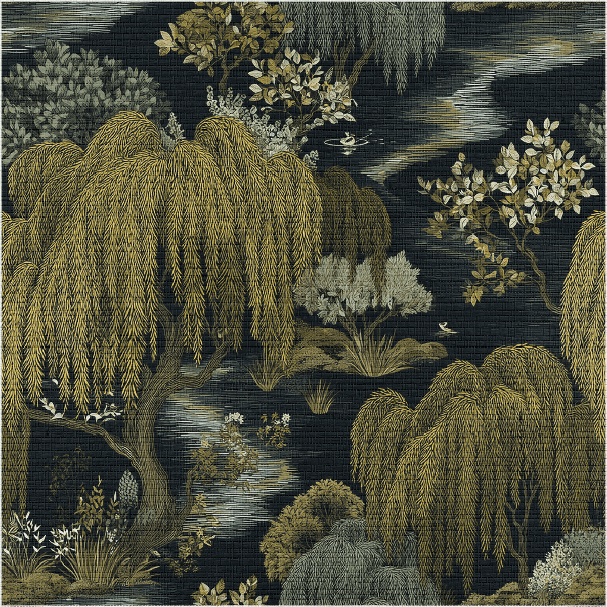 Provenance Faux Grasscloth Wallpaper - Painted Paper