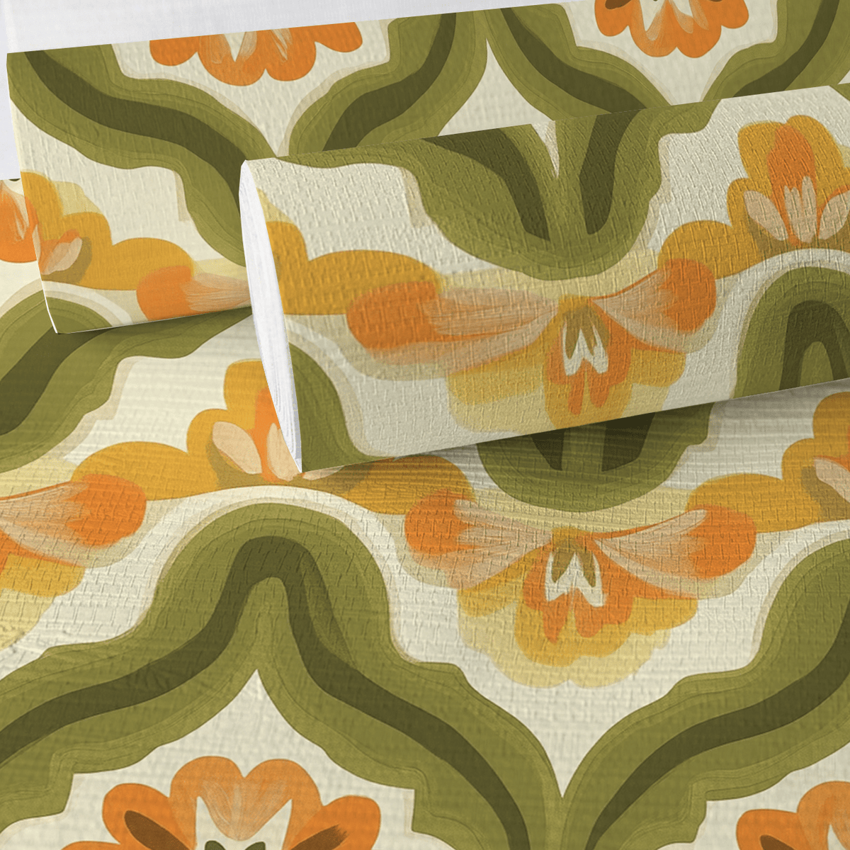 Psychedelia Faux Grasscloth Wallpaper - Painted Paper