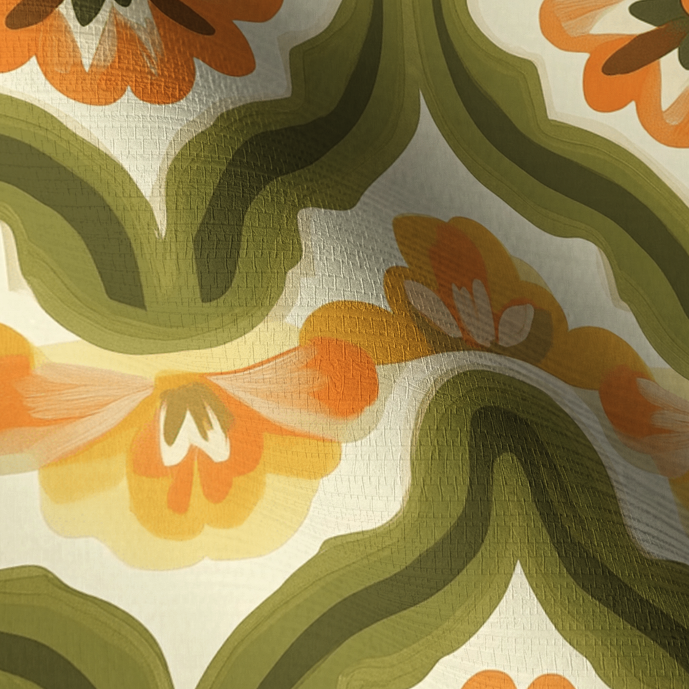 Psychedelia Faux Grasscloth Wallpaper