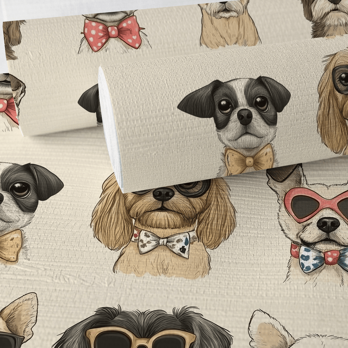 Pup-arazzi Faux Grasscloth Wallpaper - Painted Paper