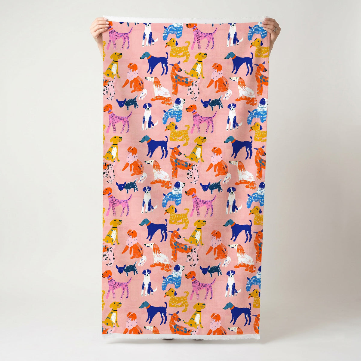 Puppy Parade - Fabric - Painted Paper