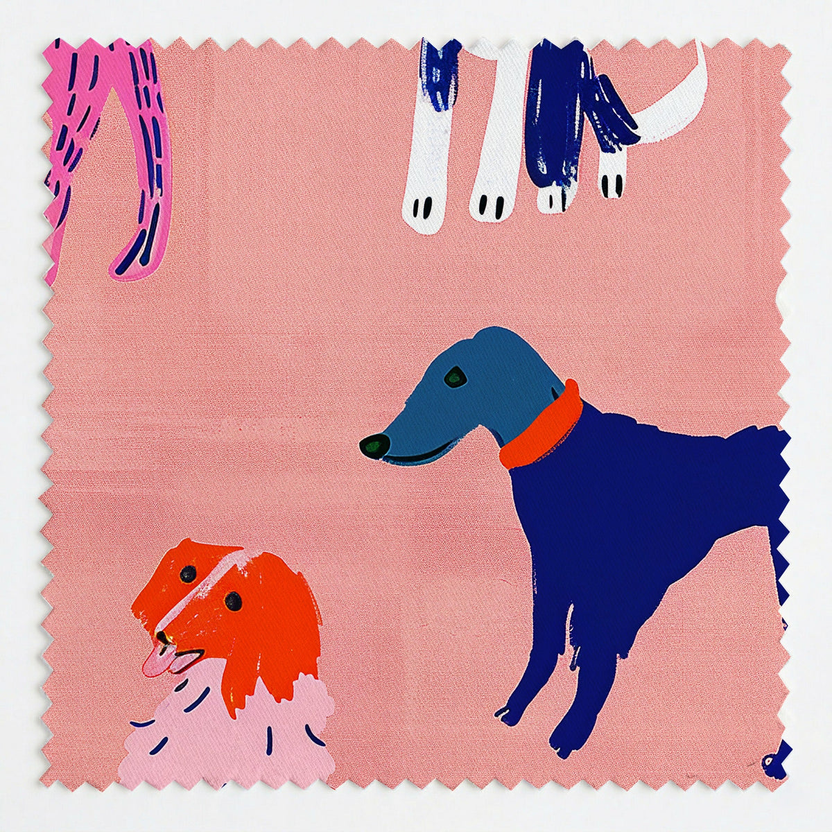 Puppy Parade - Fabric - Painted Paper