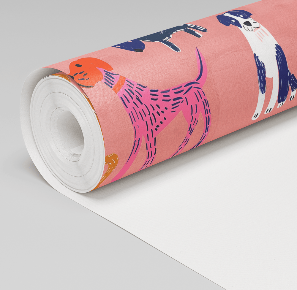 Puppy Parade Wallpaper - Painted Paper