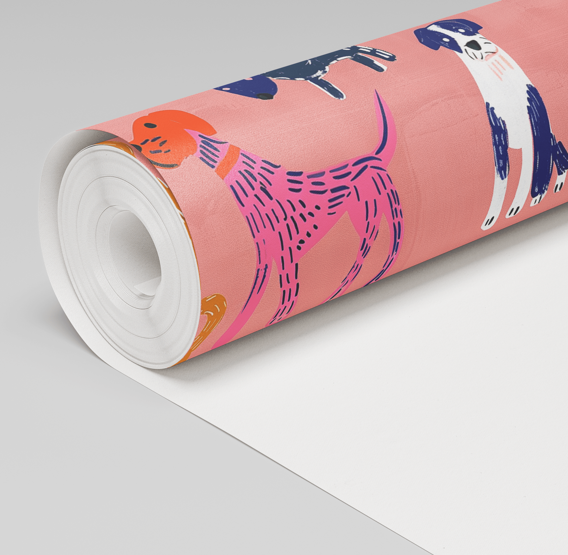 Puppy Parade Wallpaper - Painted Paper
