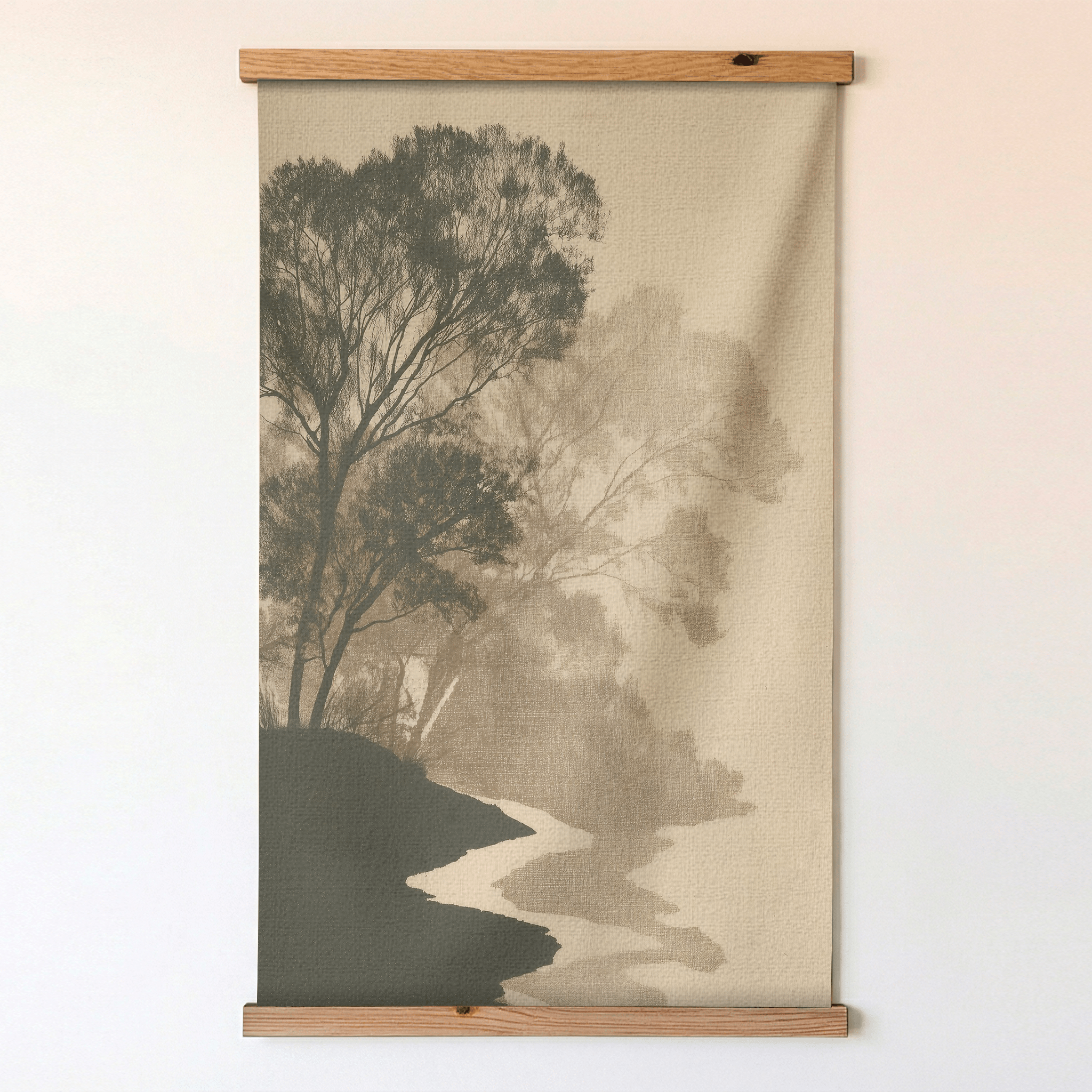 Quiet Bend - Tapestry - Painted Paper