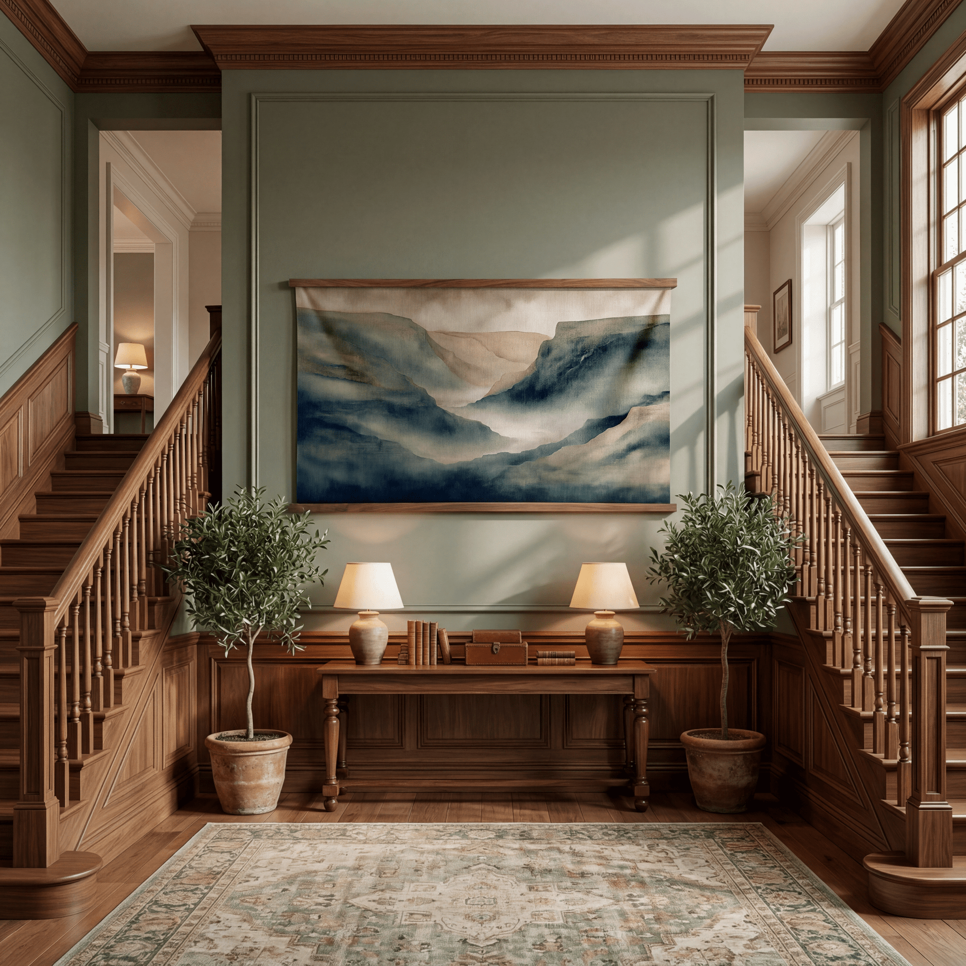Quiet Divide - Tapestry - Painted Paper