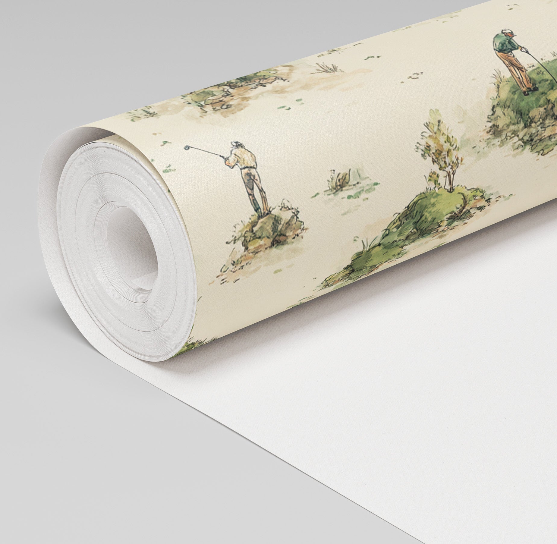 Quiet Round Wallpaper - Painted Paper