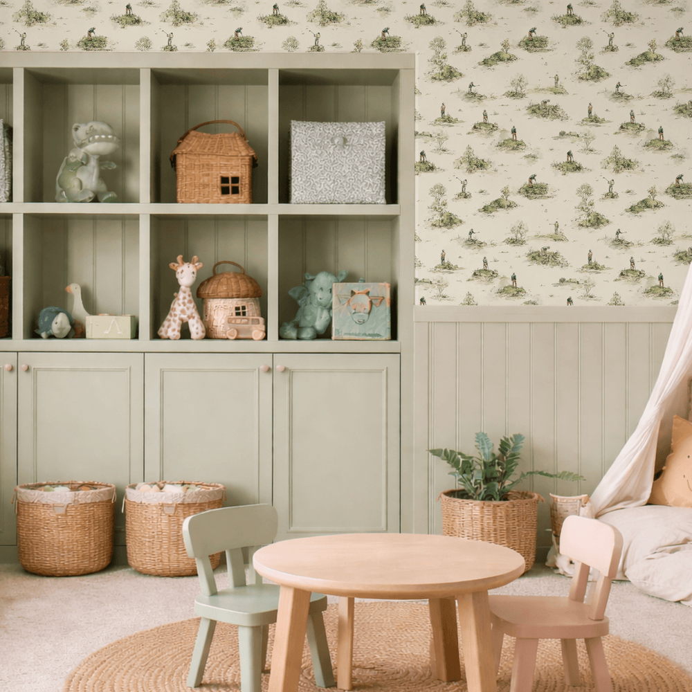 Quiet Round Wallpaper - Painted Paper