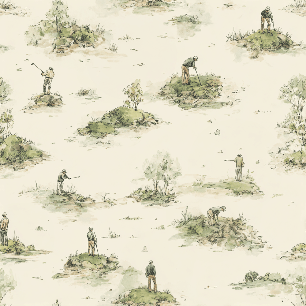Quiet Round Wallpaper - Painted Paper