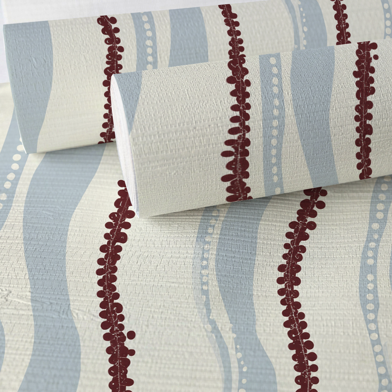 Riviera Stripe Faux Grasscloth Wallpaper
