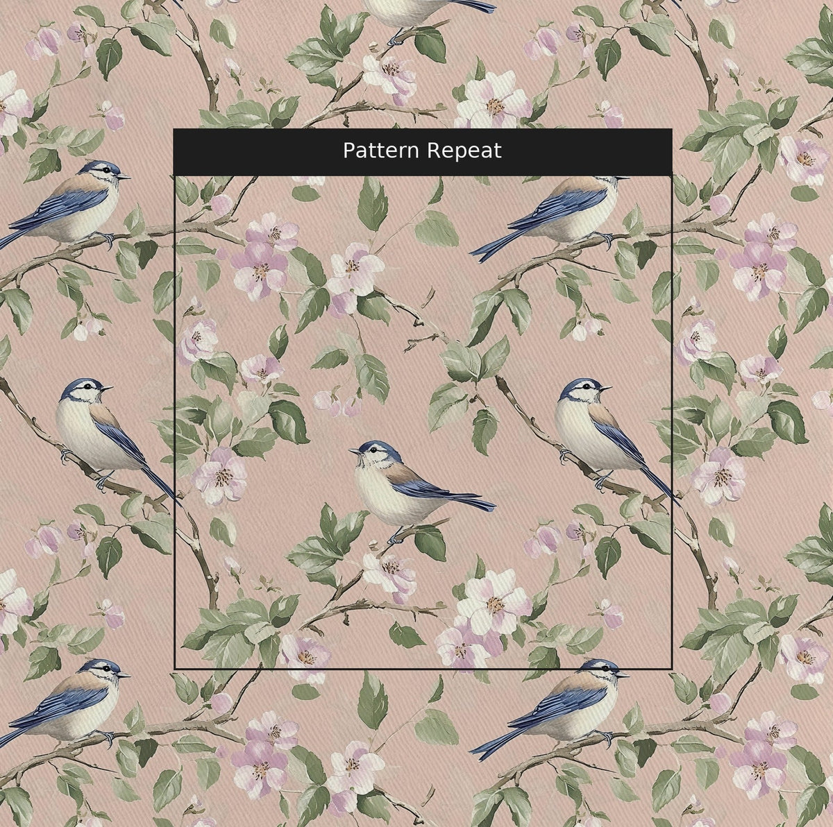 Robin's Bloom - Fabric - Painted Paper