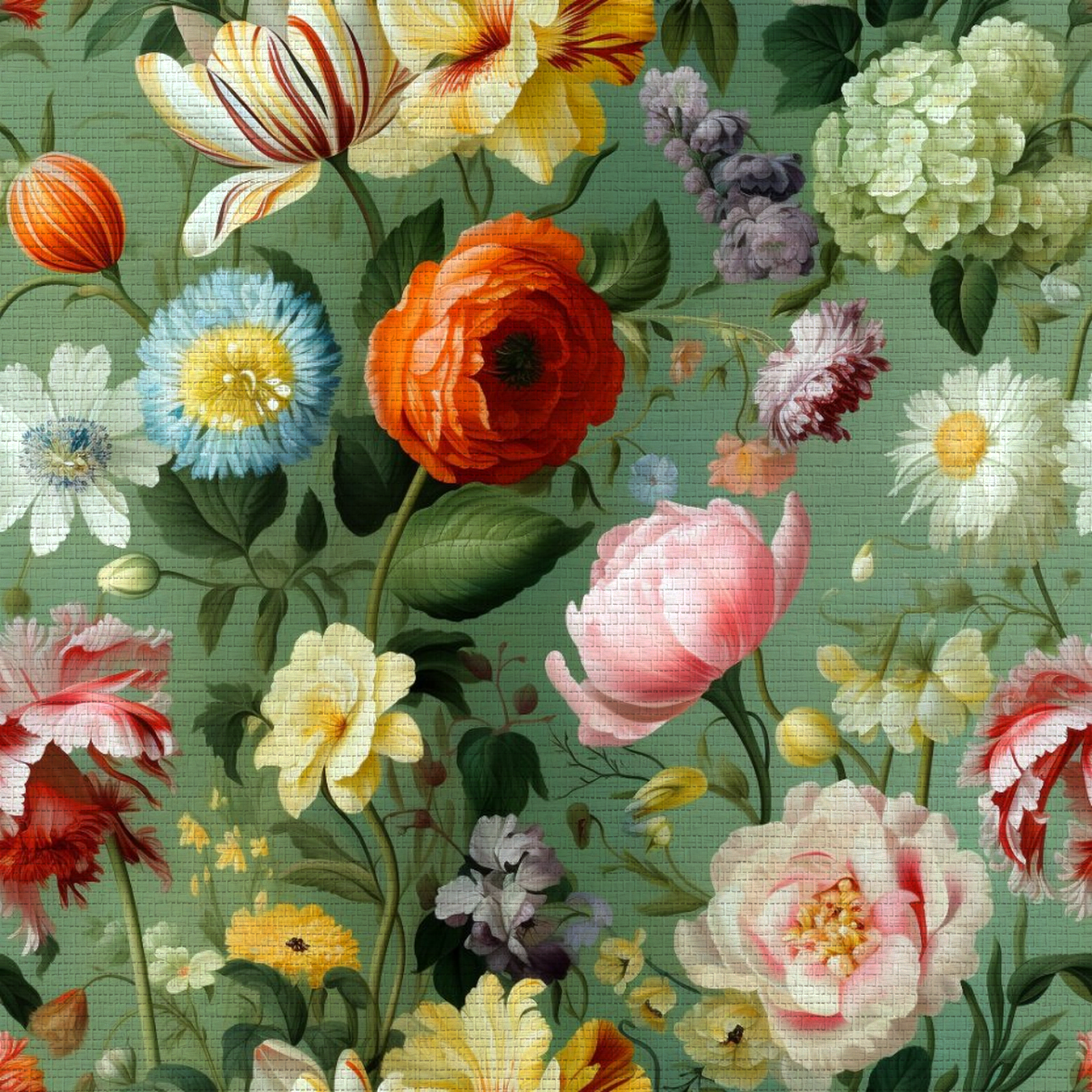 Romilly Floral Faux Grasscloth Wallpaper