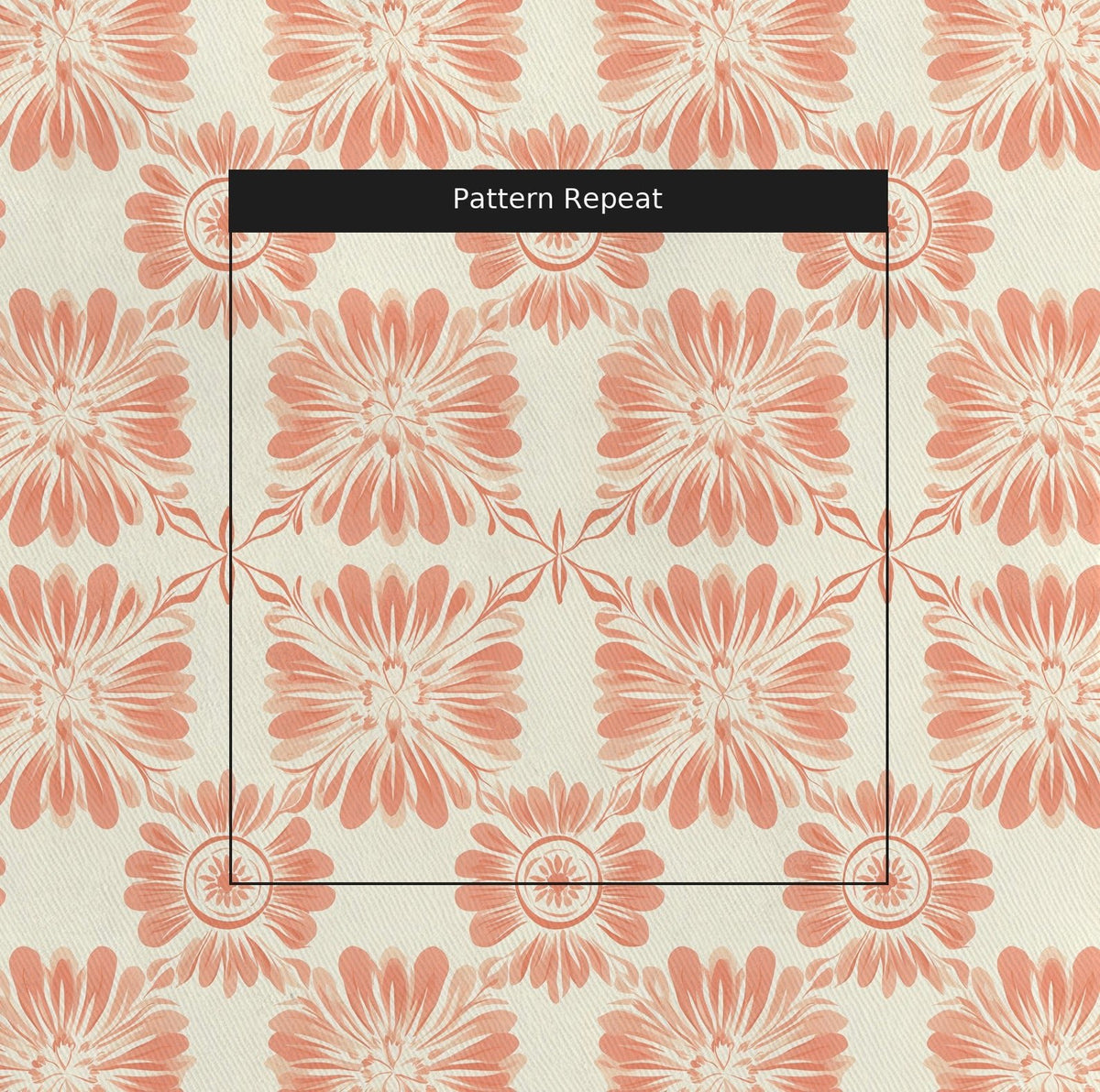 Rosette Sun - Fabric - Painted Paper