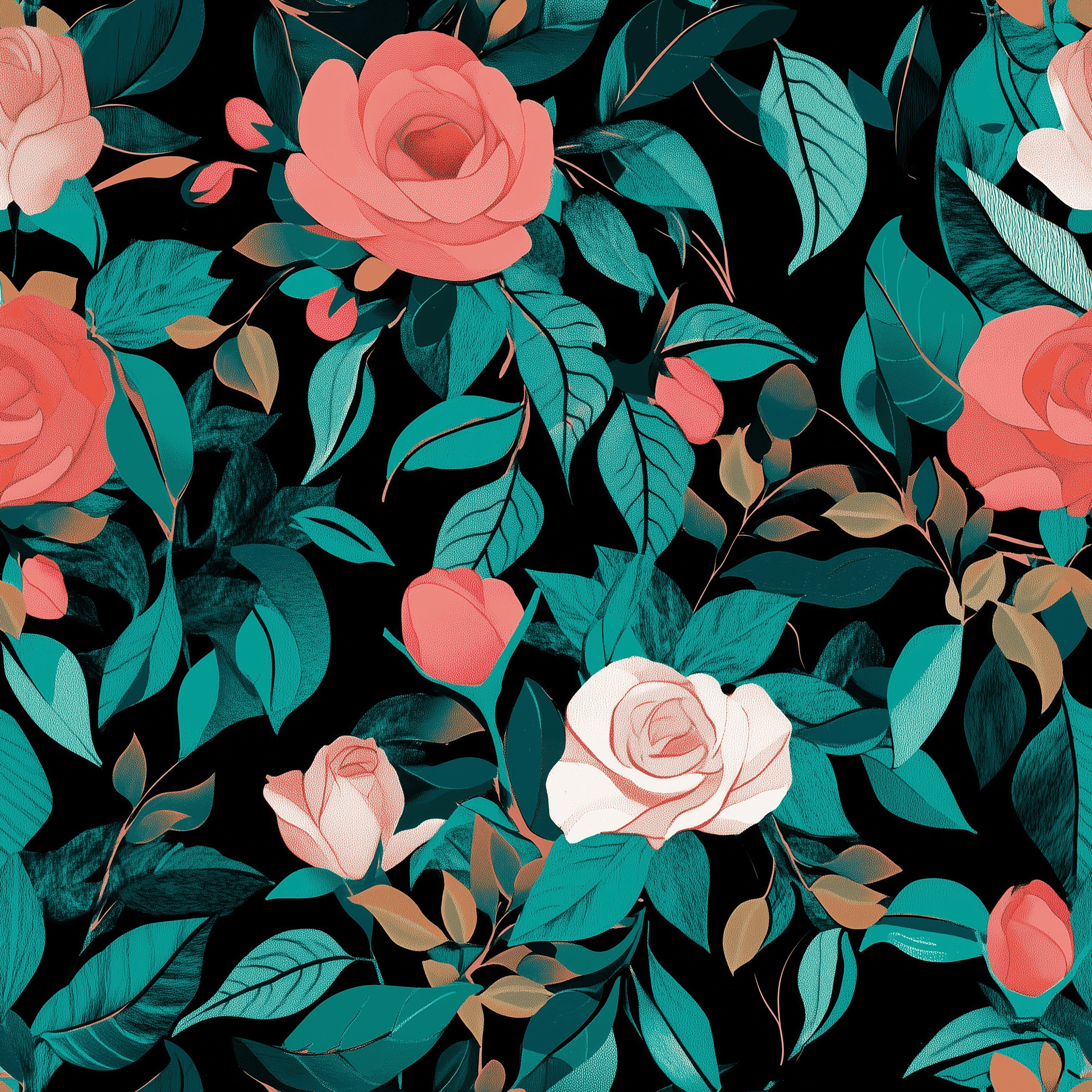 Rosewood Jungle Wallpaper - Painted Paper