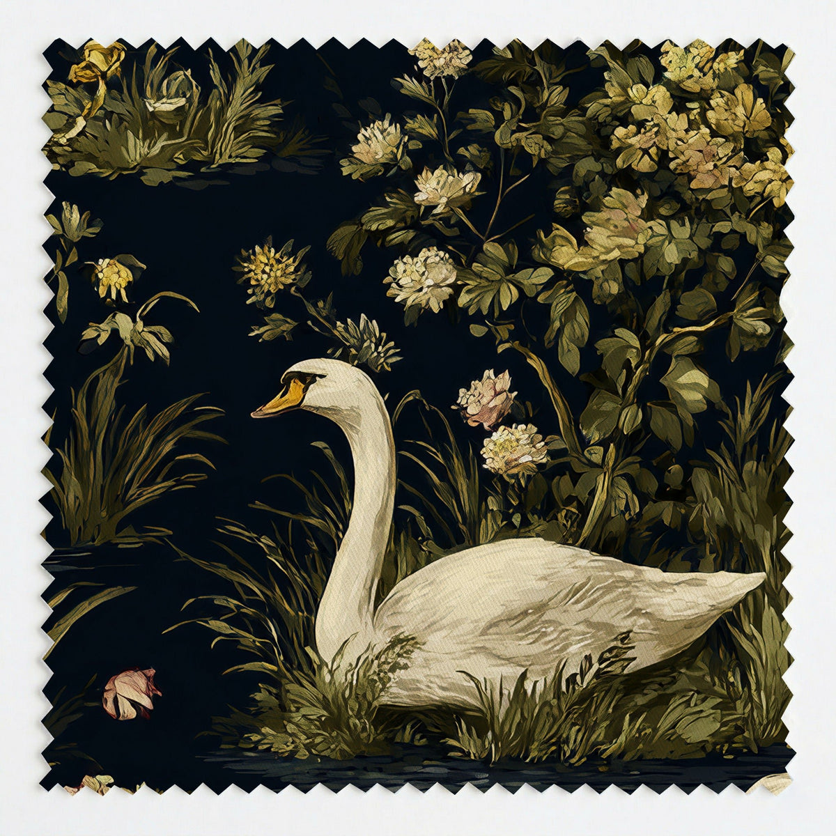 Rosie Swans - Fabric - Painted Paper