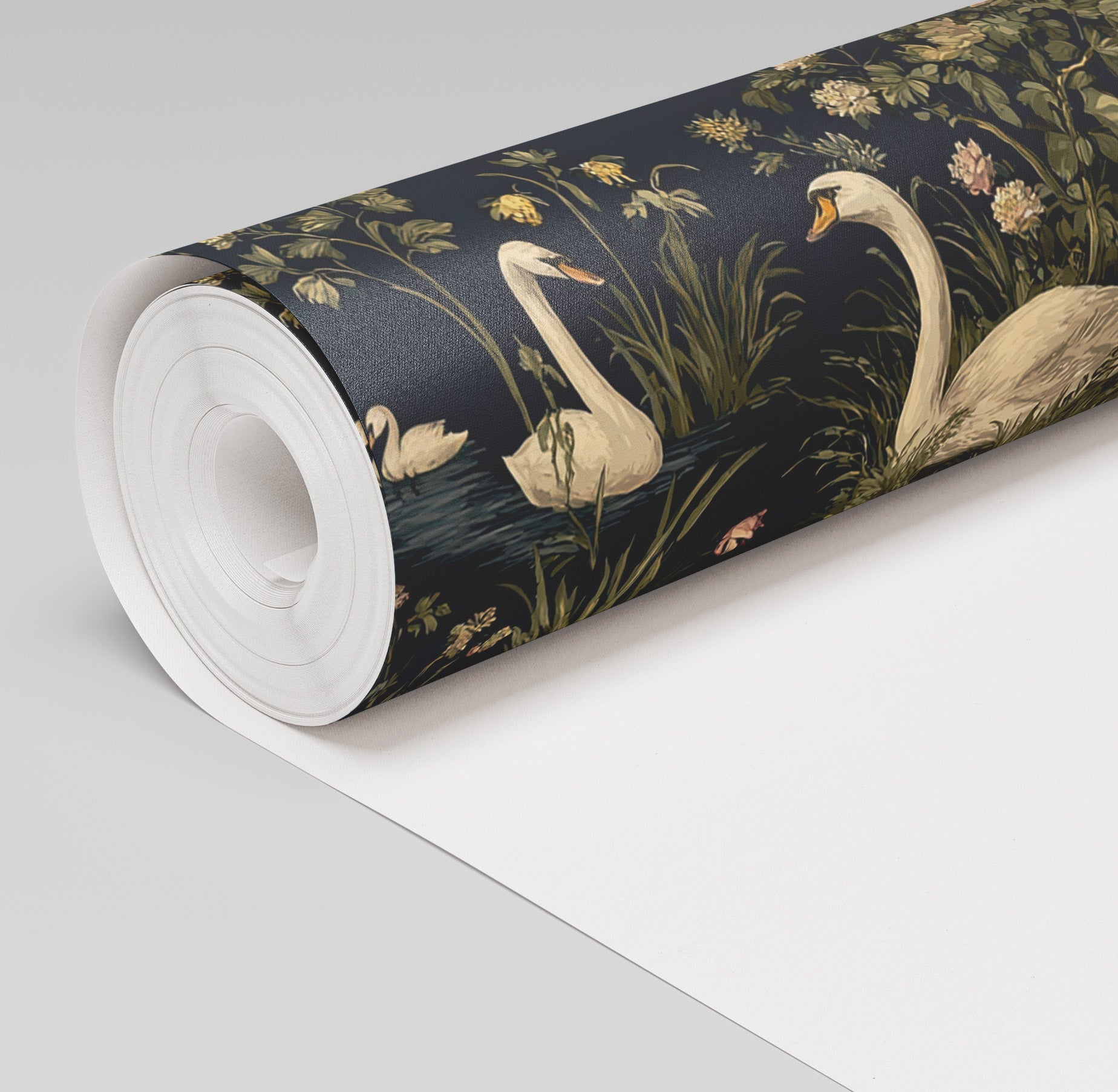 Rosie Swans Wallpaper - Painted Paper