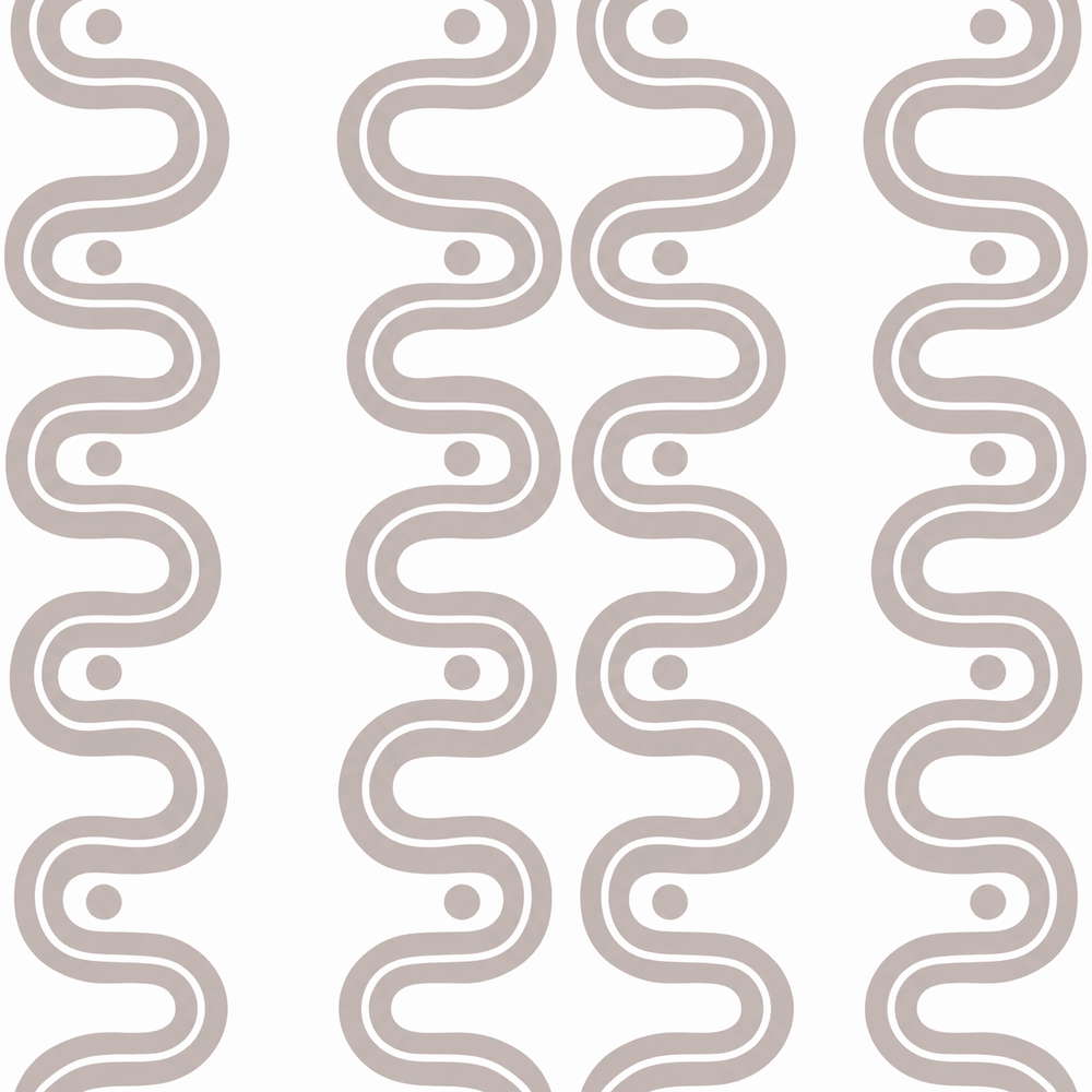 Round About - Lilac & White Wallpaper - Painted Paper
