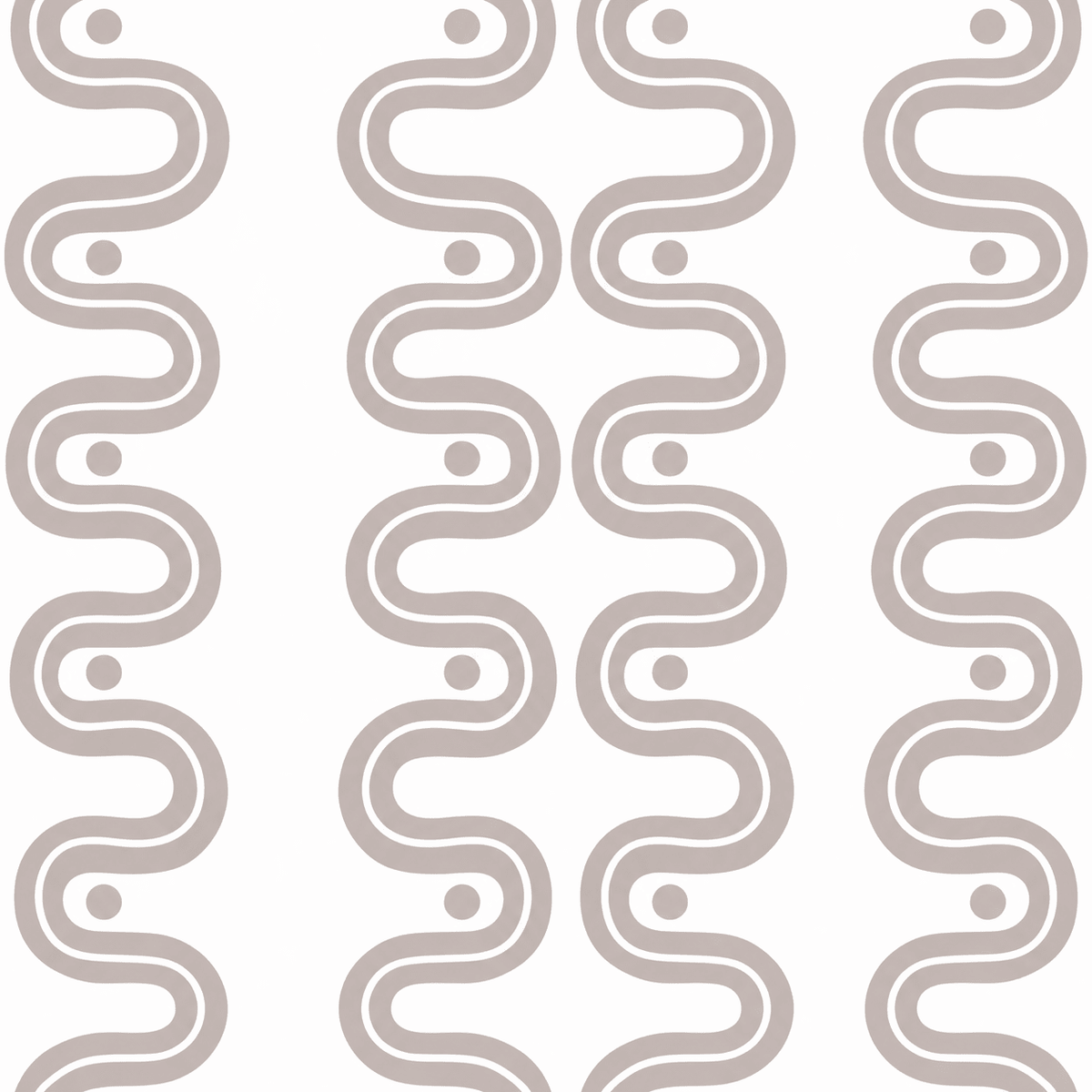 Round About - Lilac & White Wallpaper - Painted Paper