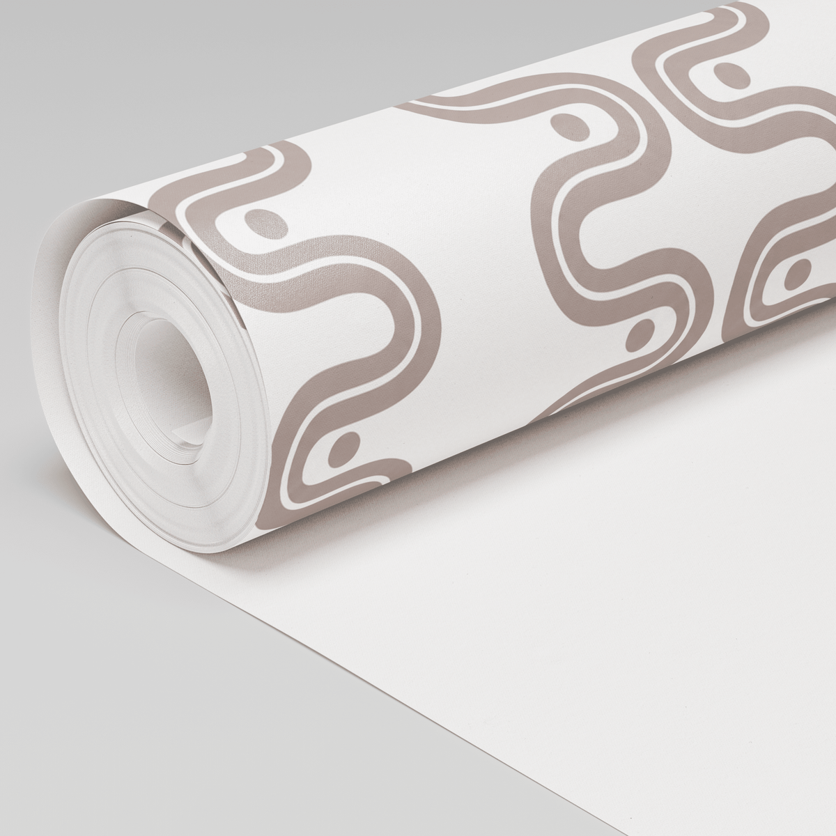 Round About - Lilac & White Wallpaper - Painted Paper