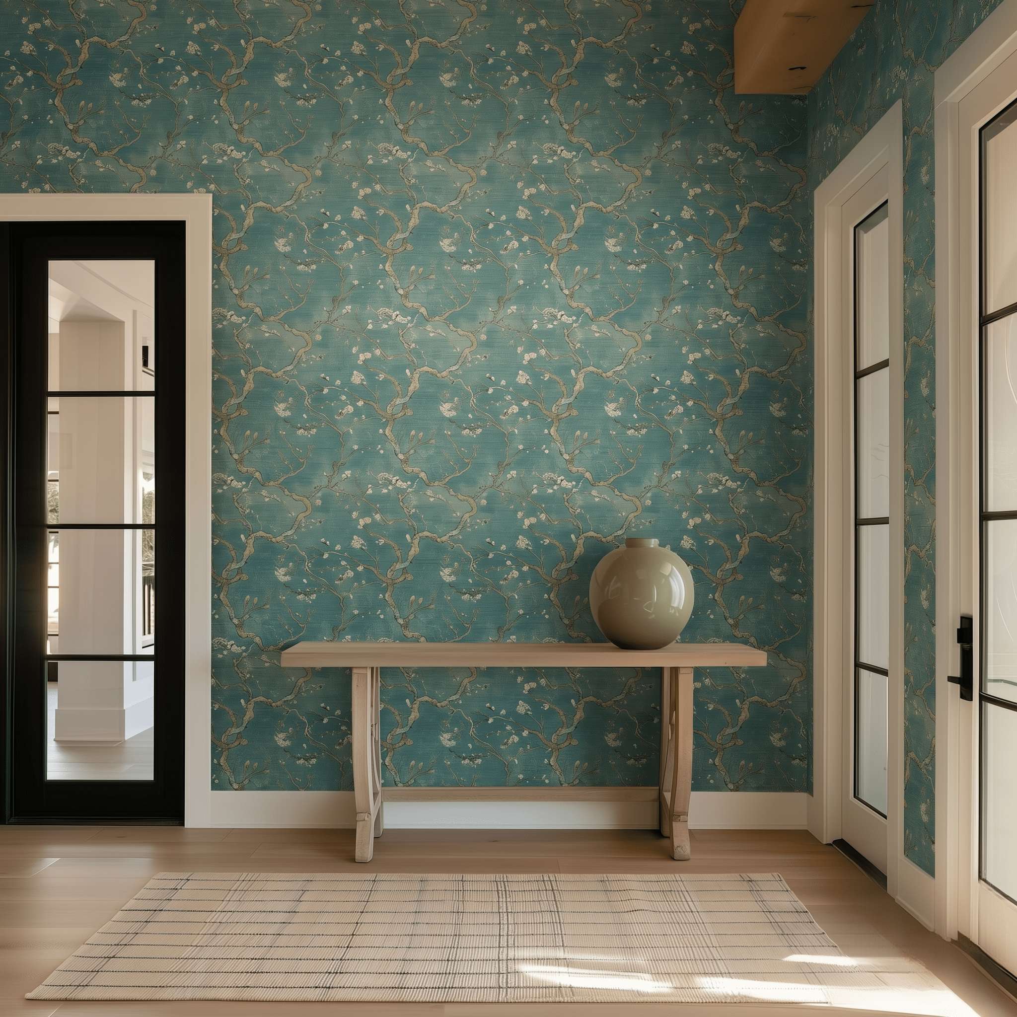 Rowan Faux Grasscloth Wallpaper - Painted Paper