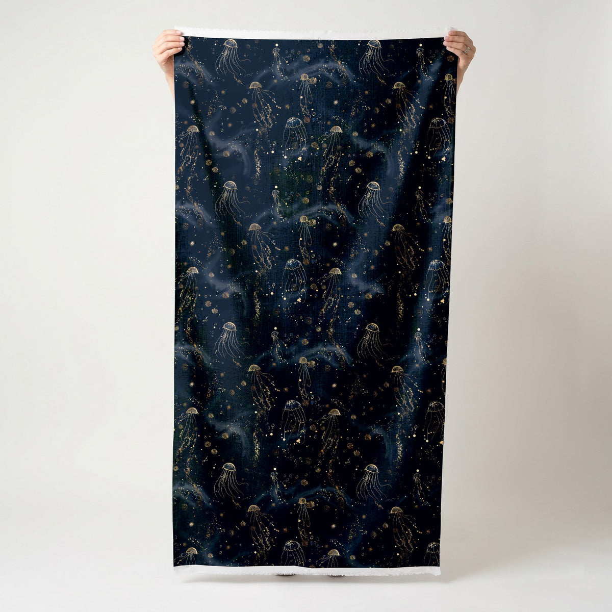 Roxanna Deep Sea - Fabric - Painted Paper
