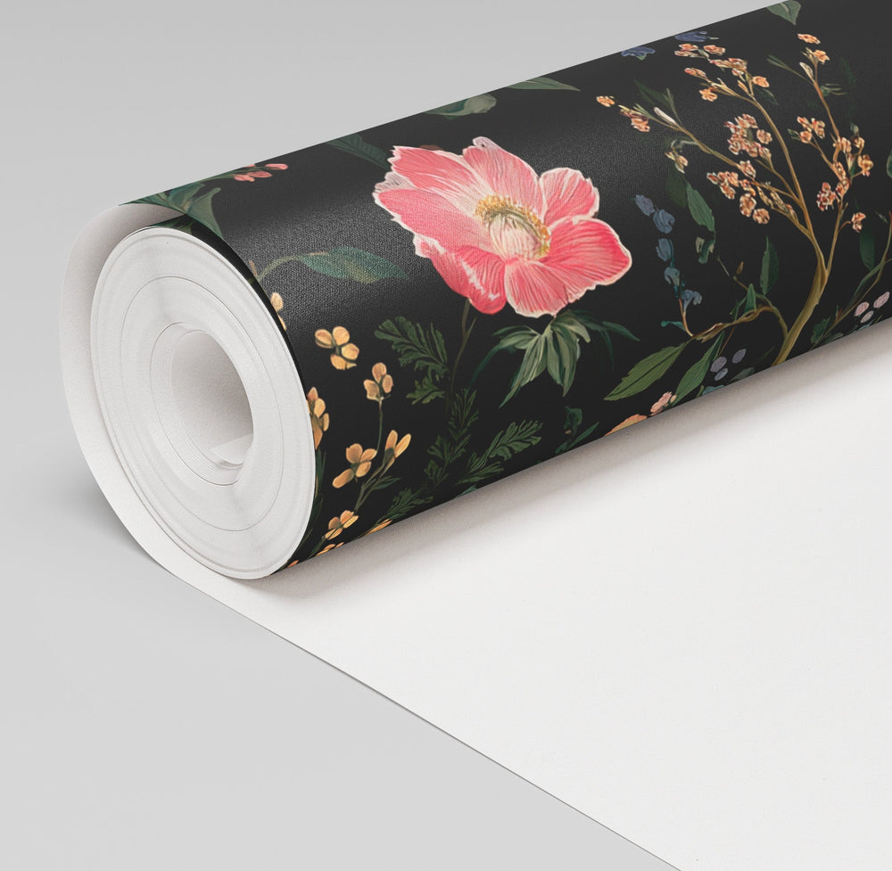Ruby Petals Wallpaper - Painted Paper